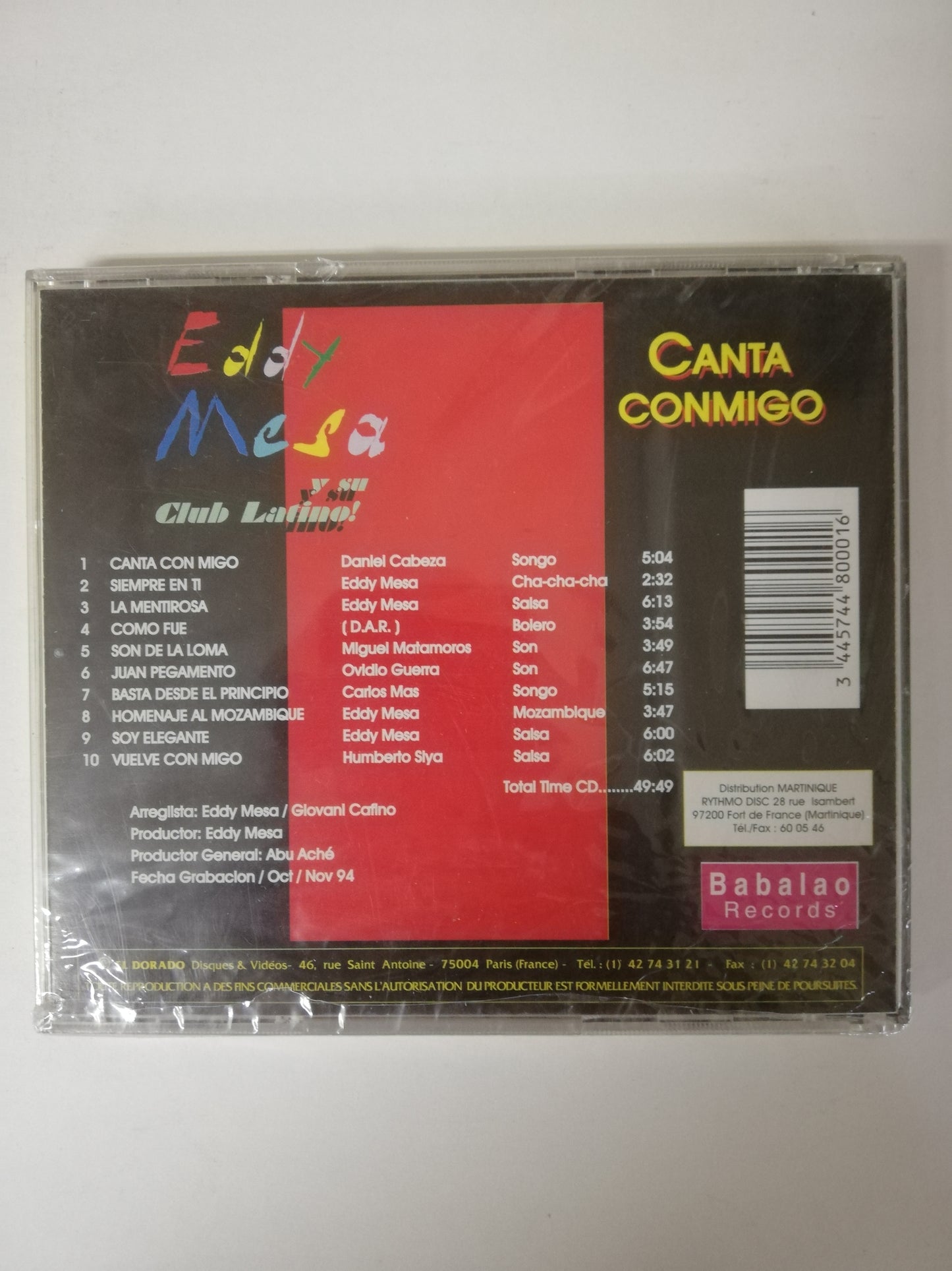 CD EDDY MESA Y SU CLUB LATINO - CANTA CONMIGO