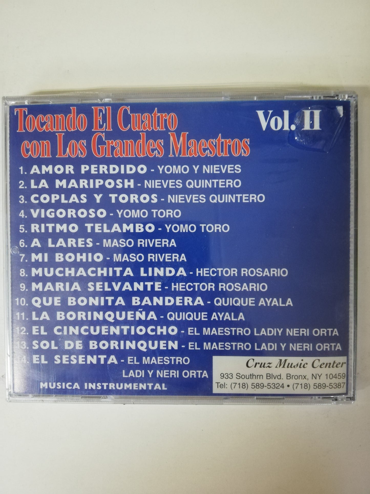 CD TOCANDO EL CUATRO CON LOS GRANDES MAESTROS VOL. II - VARIOS INTÉRPRETES
