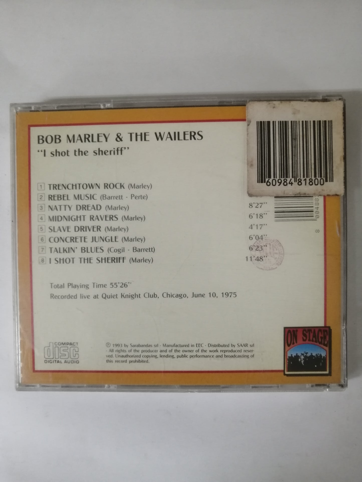 CD BOB MARLEY & THE WAILERS - I SHOT THE SHERIFF