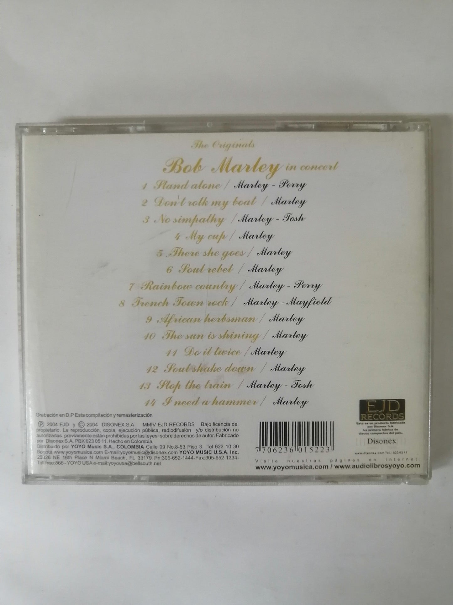 CD BOB MARLEY - BOB MARLEY IN CONCERT - GREATEST REGGAE MUSIC