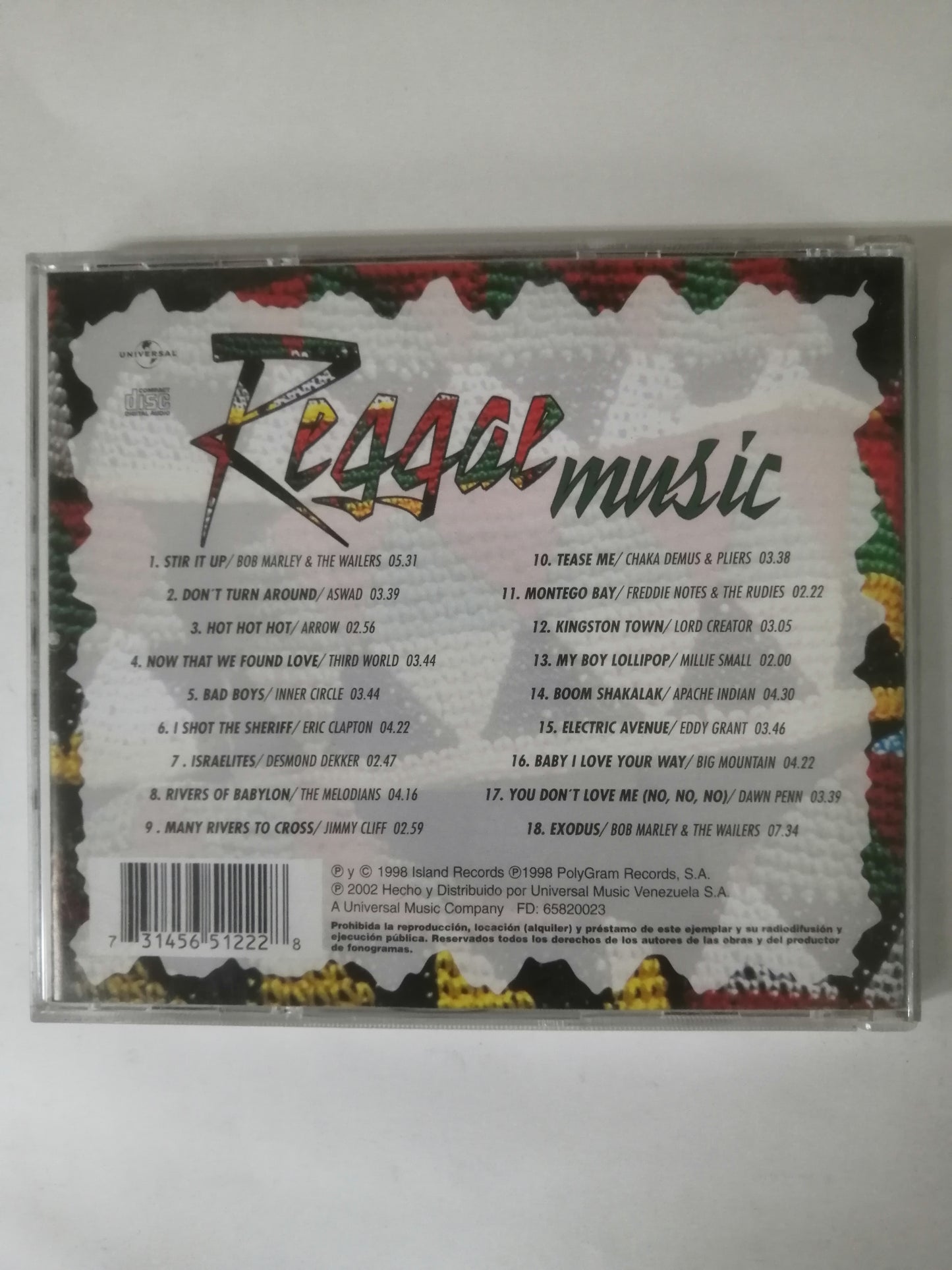 CD REGGAE MUSIC - VARIOS INTÉRPRETES - CD X 2
