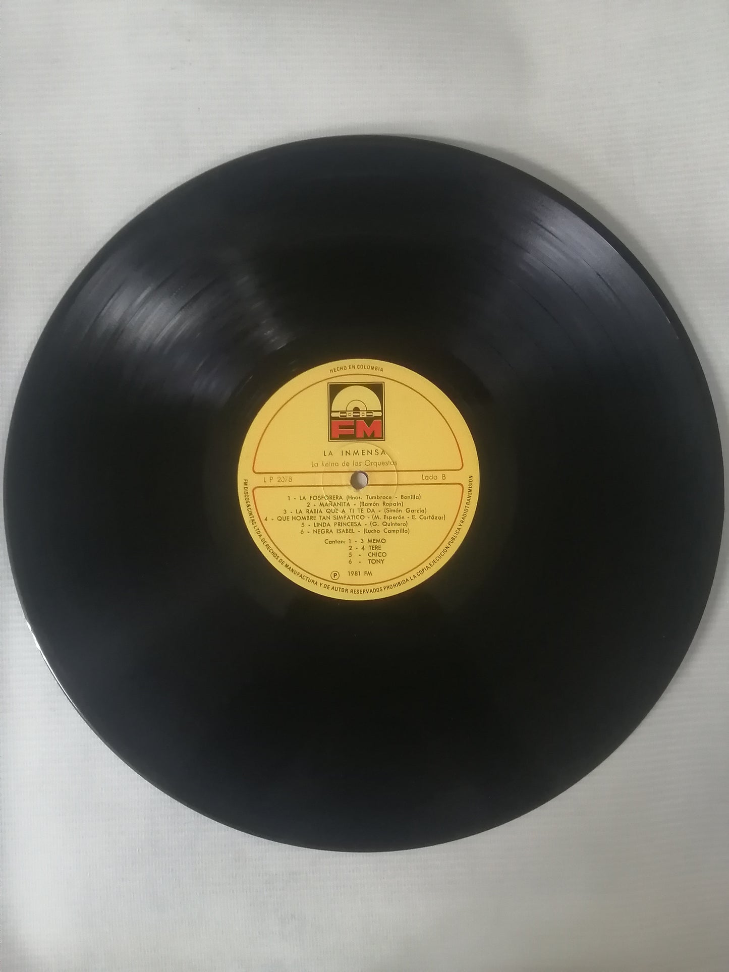 LP LA INMENSA - EL SONIDO DISTINTO DE LA INMENSA "LA REINA DE LAS ORQUESTAS"