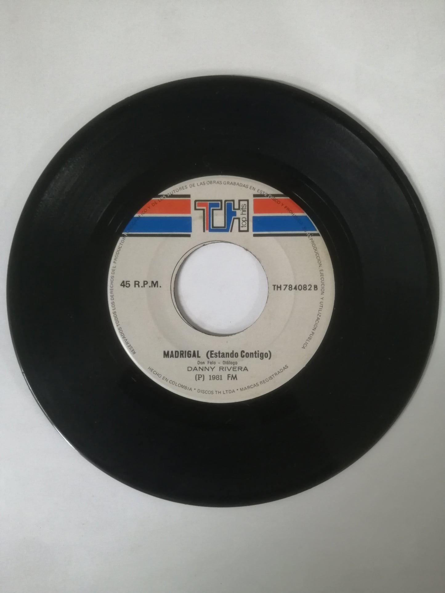 VINILO DANNY RIVERA - NO QUIERO NADA SIN TI / MADRIGAL