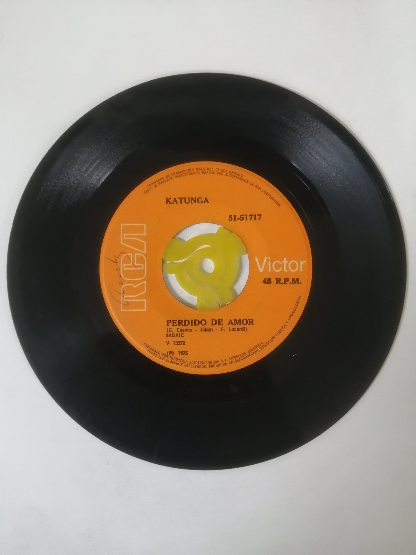 VINILO KATUNGA - MIRA PARA ARRIBA, MIRA PARA ABAJO / PERDIDO DE AMOR