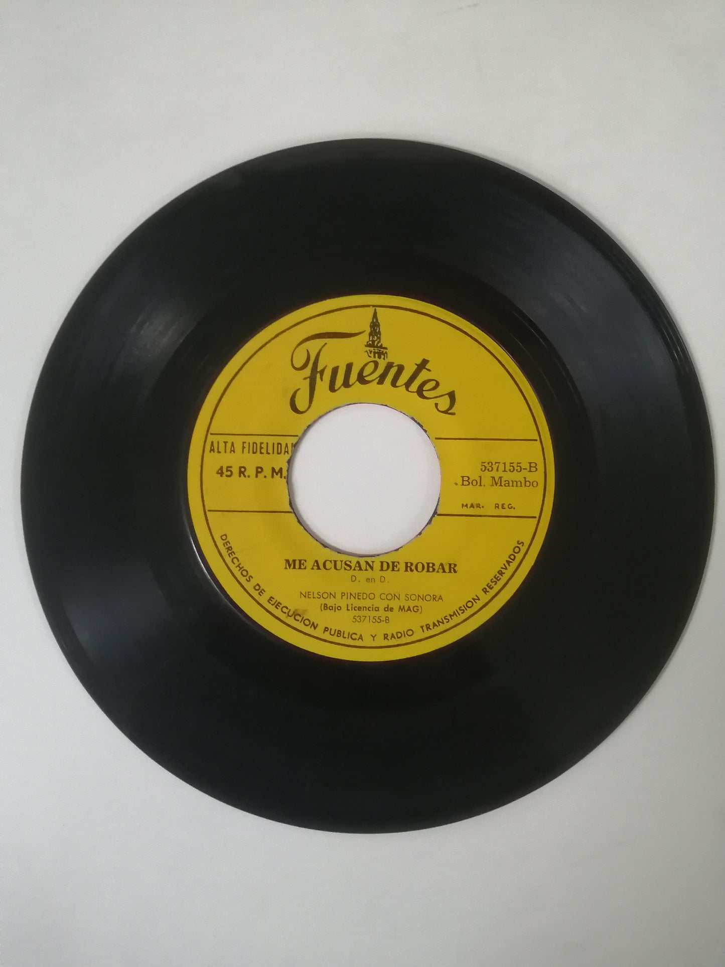 VINILO NELSON PINEDO - SEÑORA BONITA / ME ACUSAN DE ROBAR