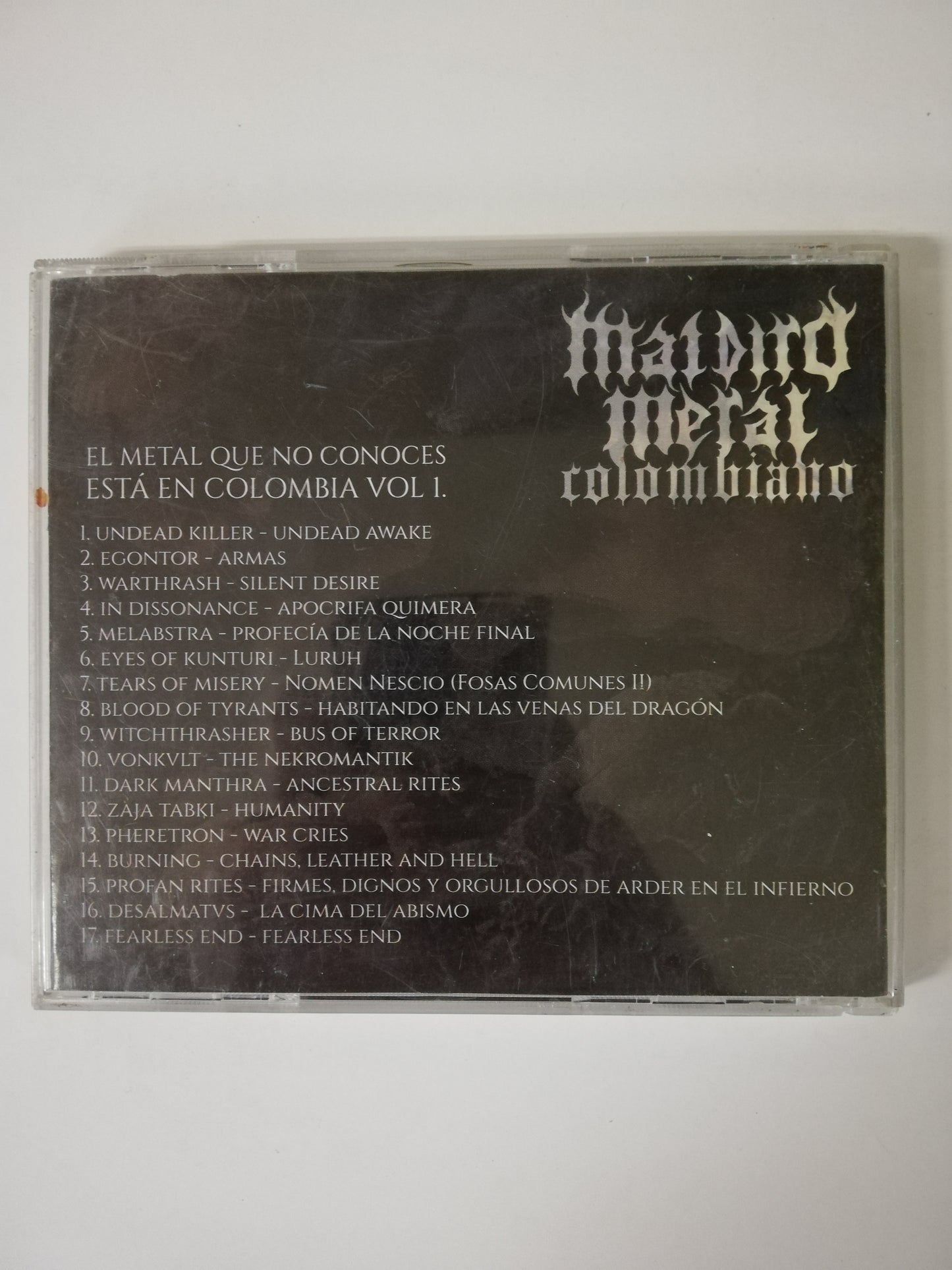 CD EL METAL QUE NO CONOCEMOS ESTA EN COLOMBIA VOL. 1 - METAL COMPILATION