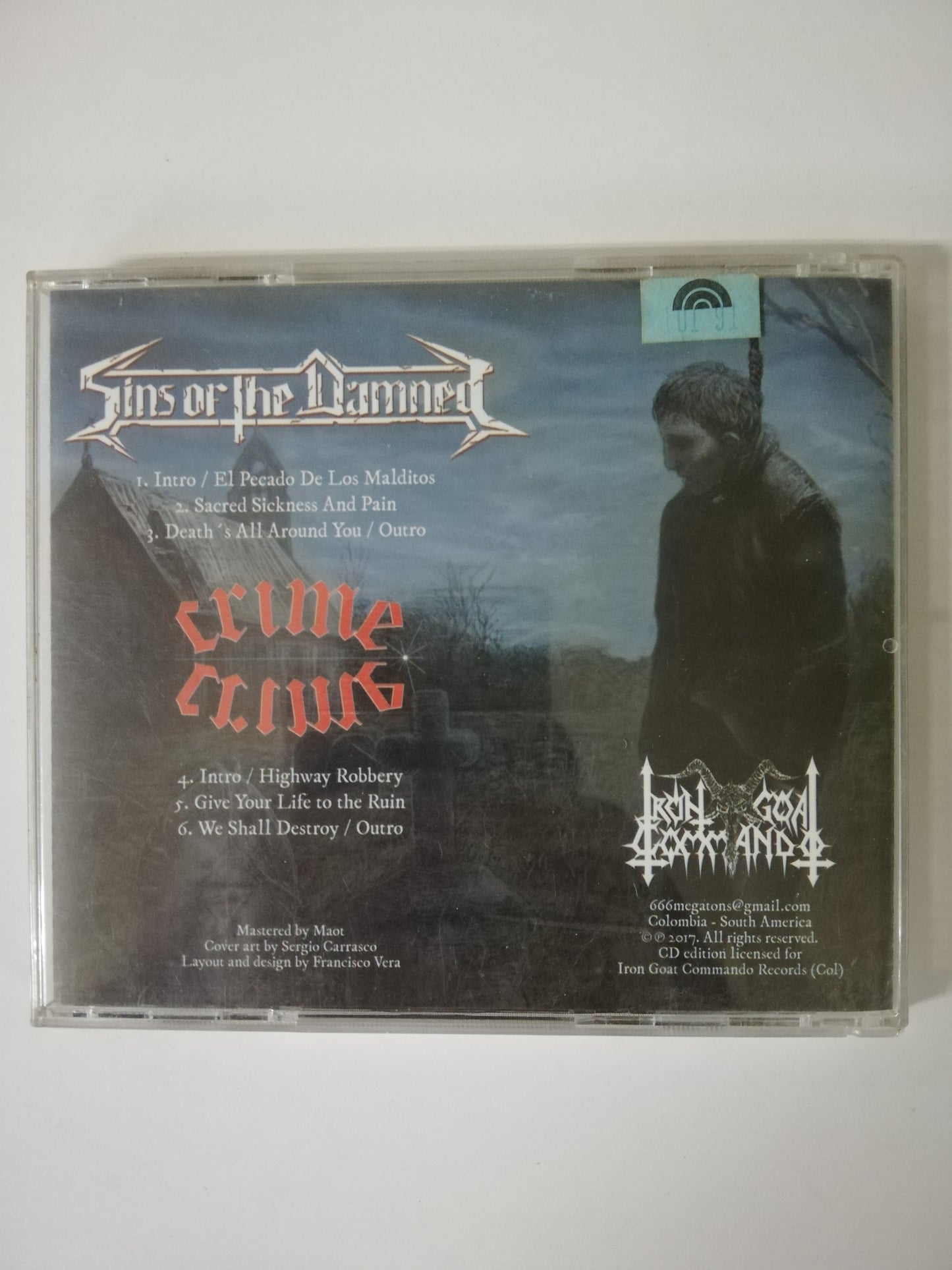 CD SINS OF THE DAMNED / CRIME - GOD IS NOT HERE TONIGHT