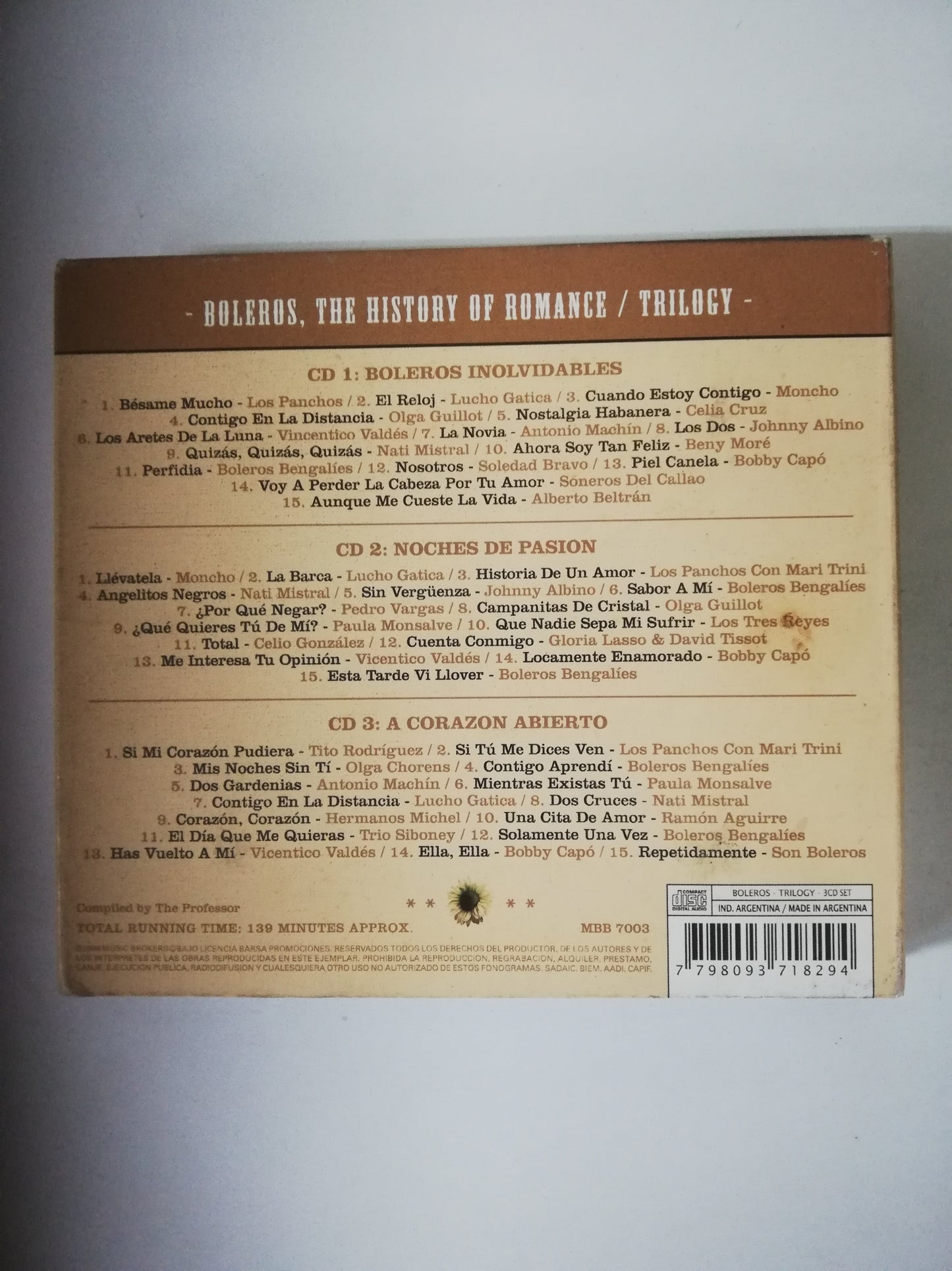 CD BOLEROS - THE HISTORY OF ROMANCE - CD X 3