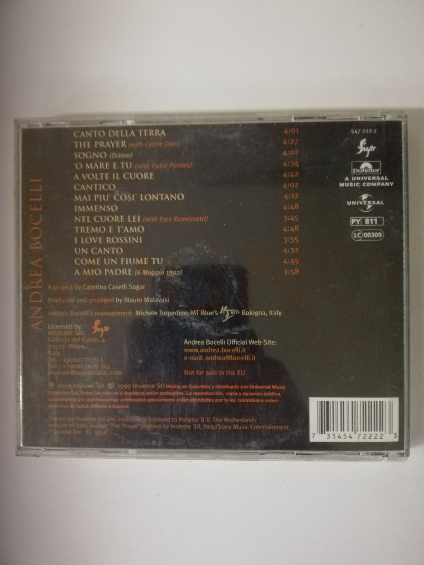 CD ANDREA BOCELLI - SUEÑO
