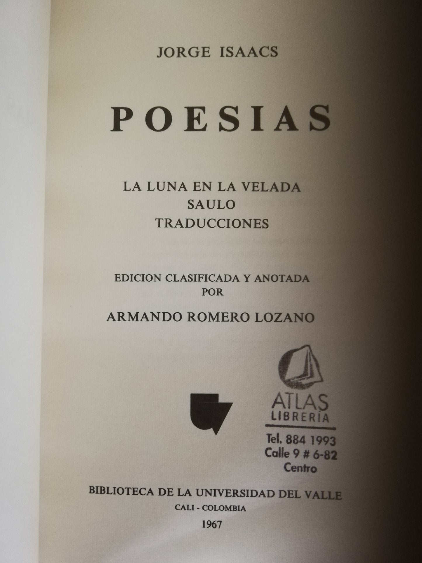 POESIAS - JORGE ISAACS