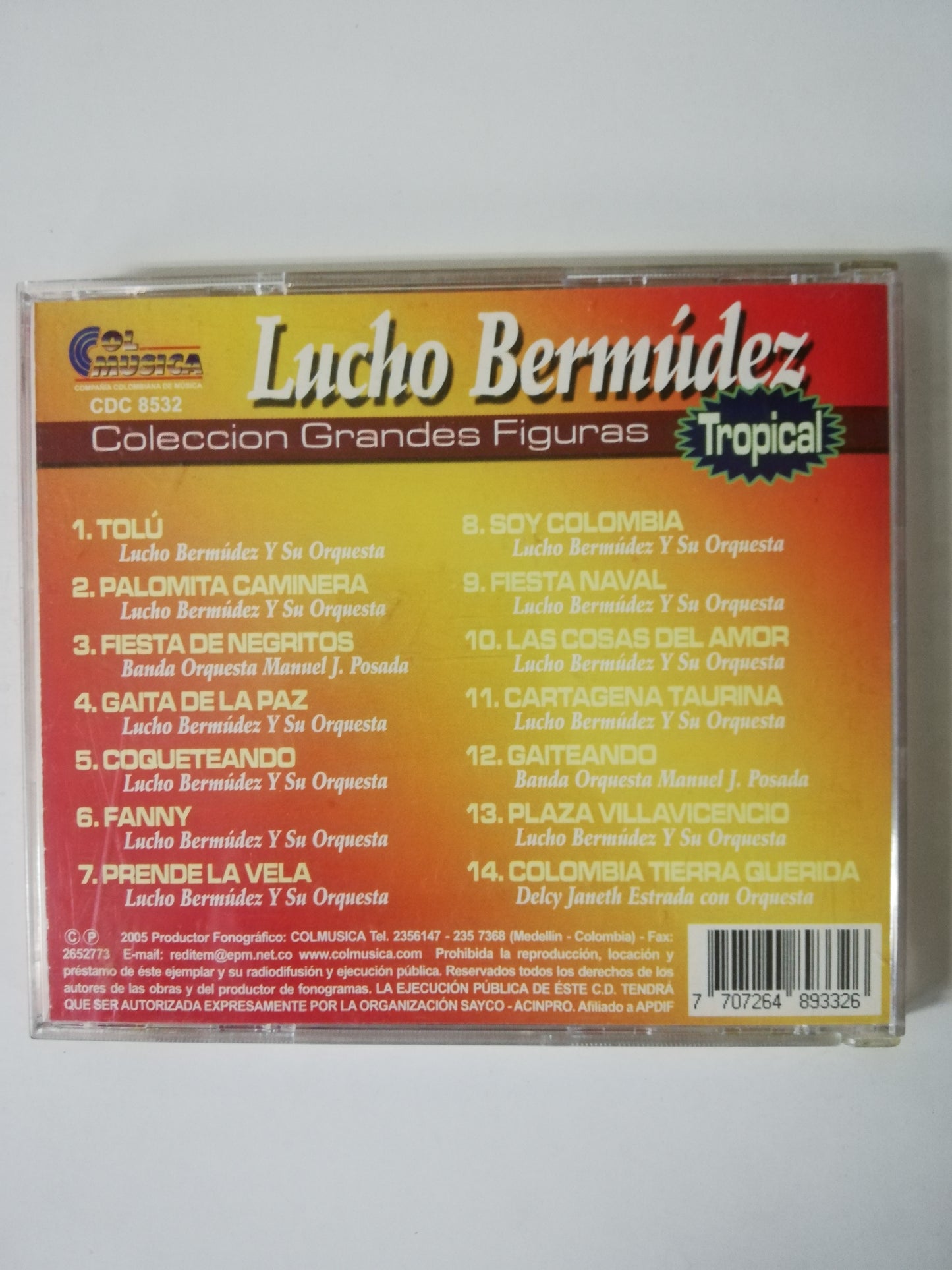 CD LUCHO BERMUDEZ - COLECCIÓN GRANDES FIGURAS TROPICAL
