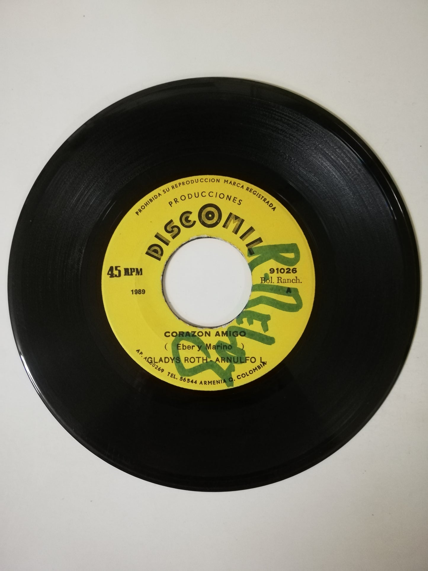 VINILO GLADYS ROTH Y ARNULFO - PAGUÉ POR TU AMOR / CORAZÓN AMIGO