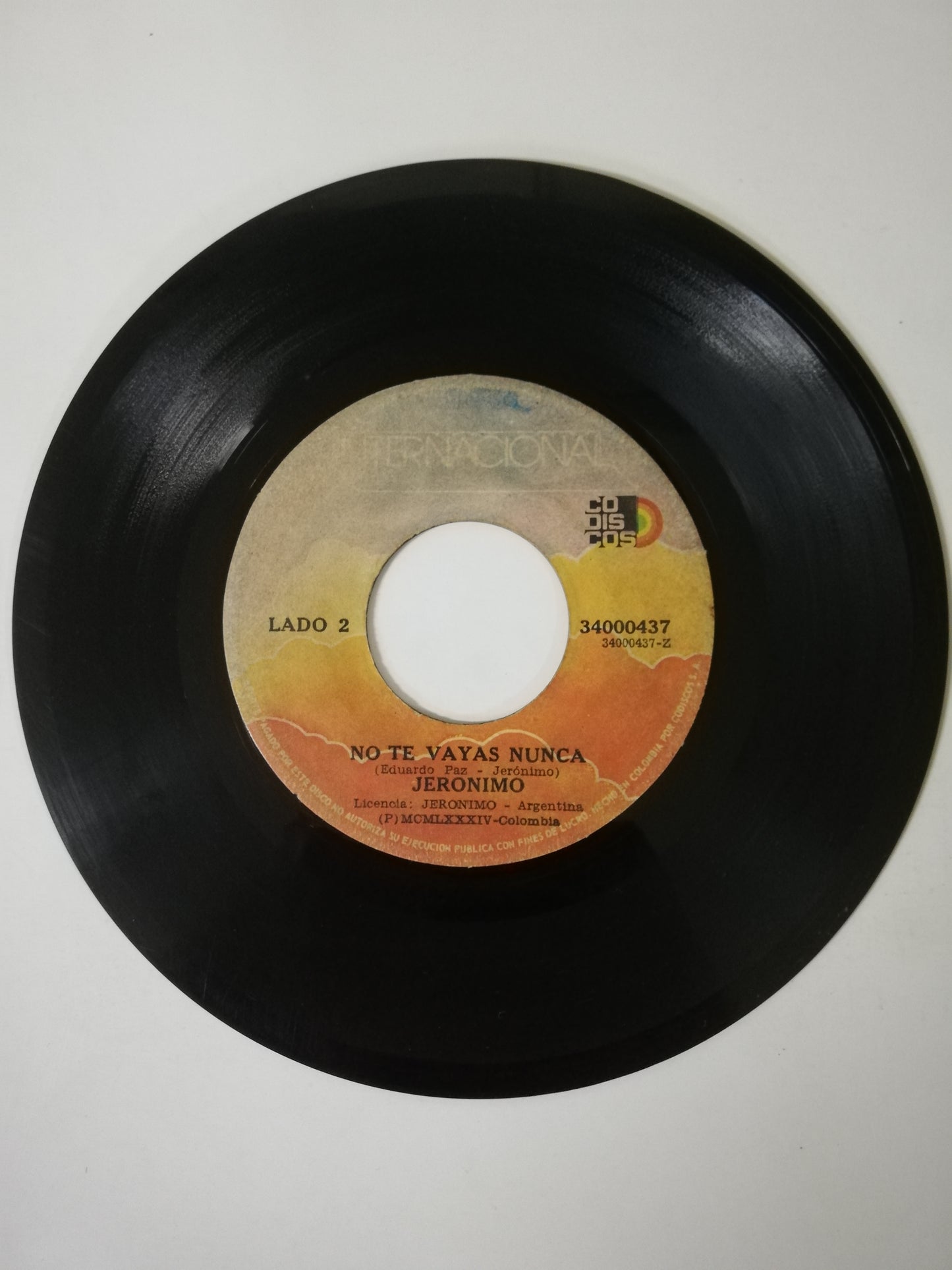 VINILO JERÓNIMO - DUEÑO DE MI LIBERTAD / NO TE VAYAS NUNCA