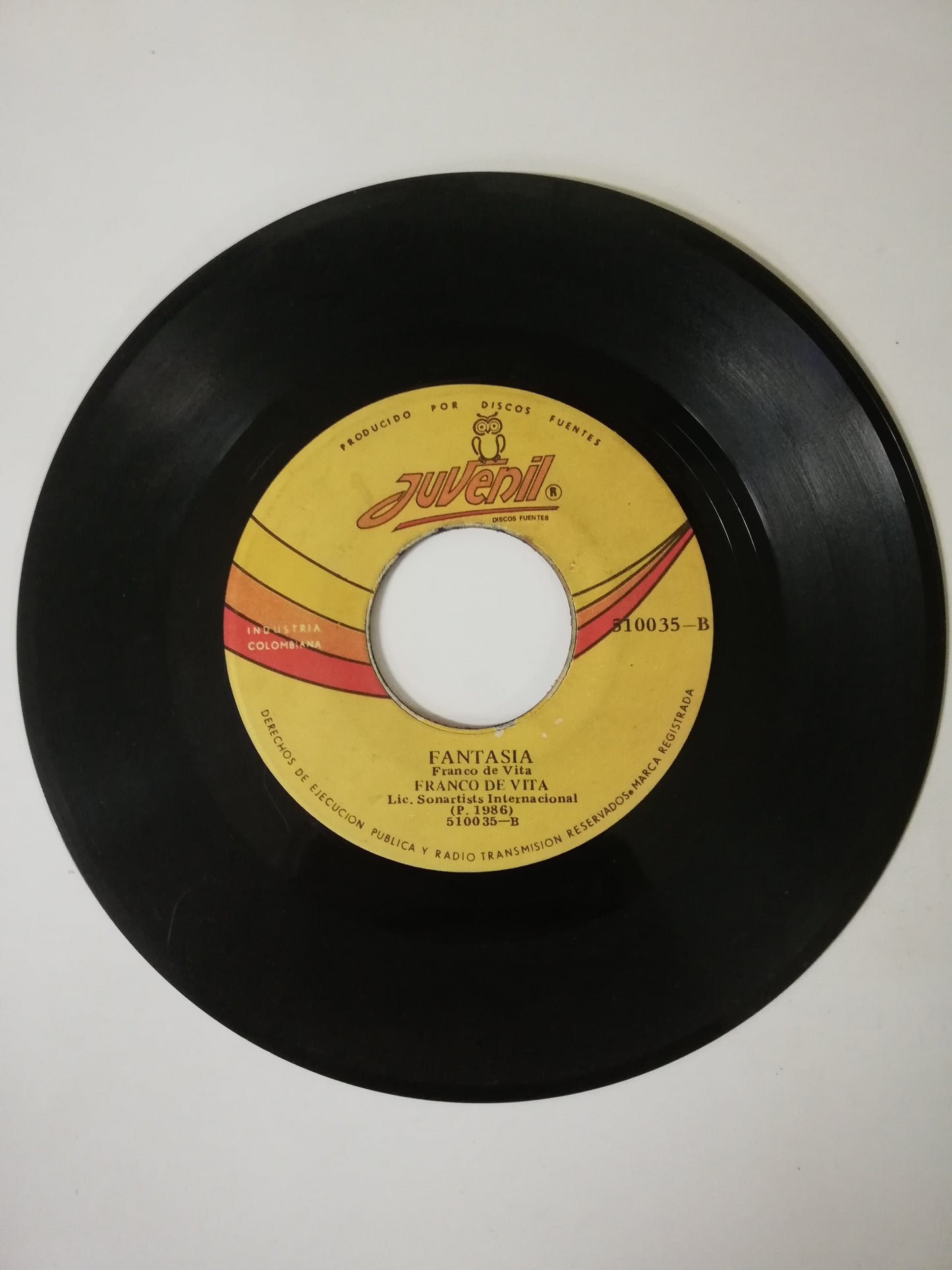 VINILO FRANCO DE VITA - AQUI ESTAS OTRA VEZ / FANTASIA