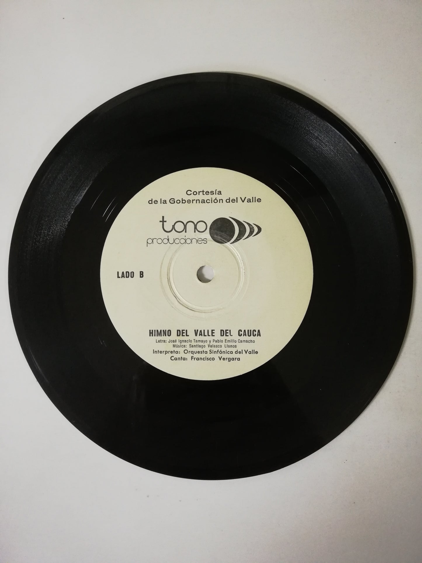 VINILO ORQUESTA SINFÓNICA DEL VALLE - HIMNO DEL VALLE DEL CAUCA / HIMNO NACIONAL DE COLOMBIA