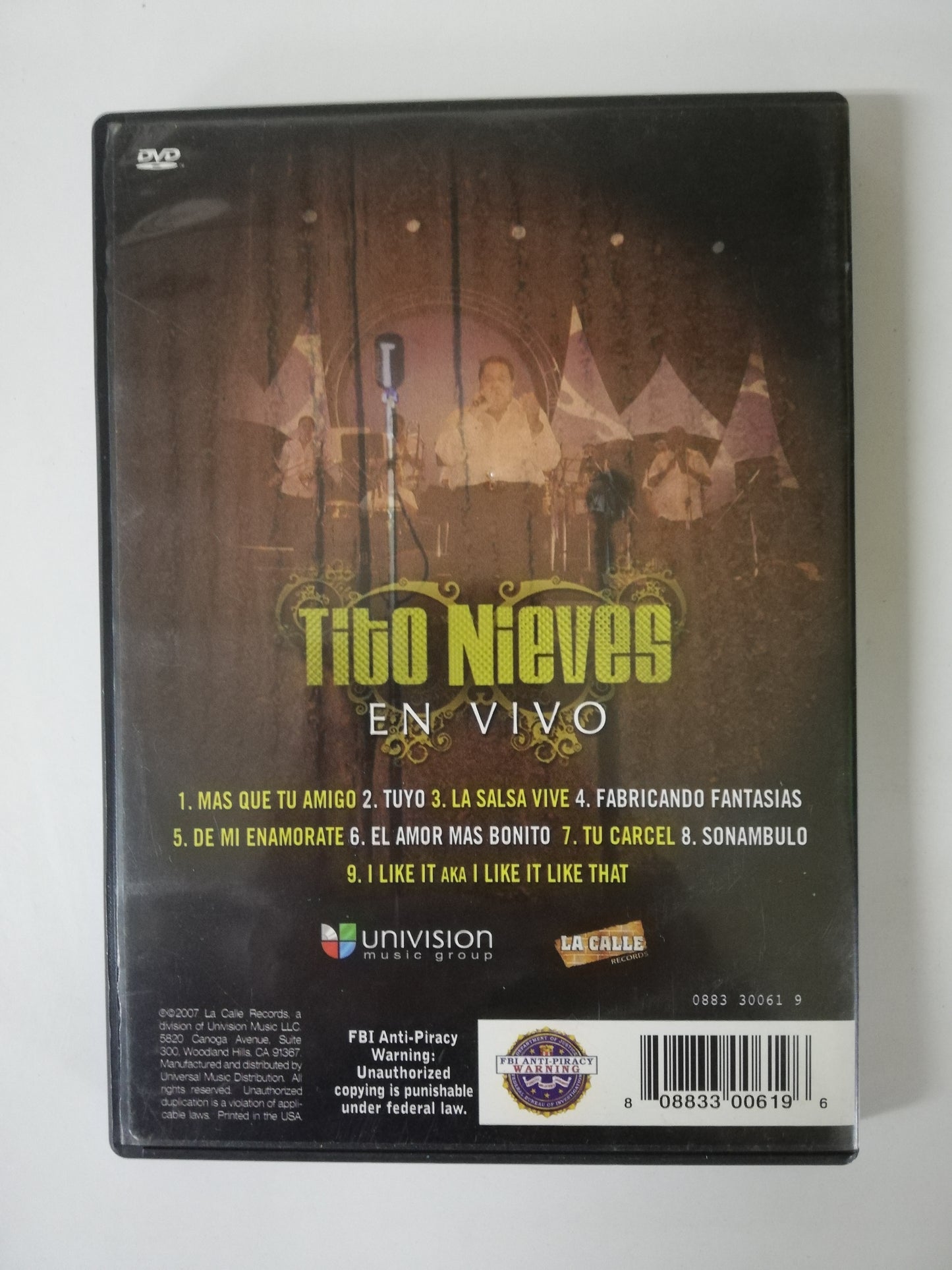 DVD TITO NIEVES - EN VIVO