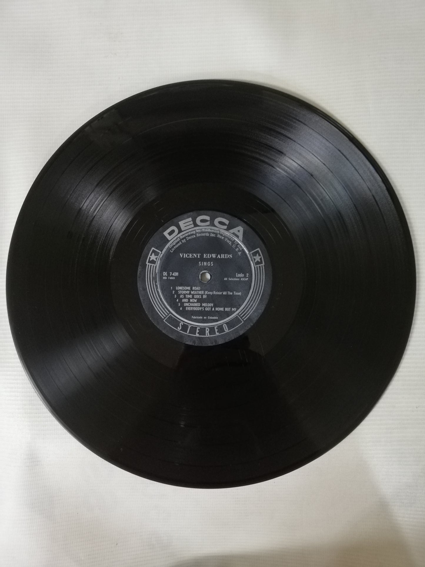 LP VINCENT EDWARDS - VINCENT EDWARDS SINGS