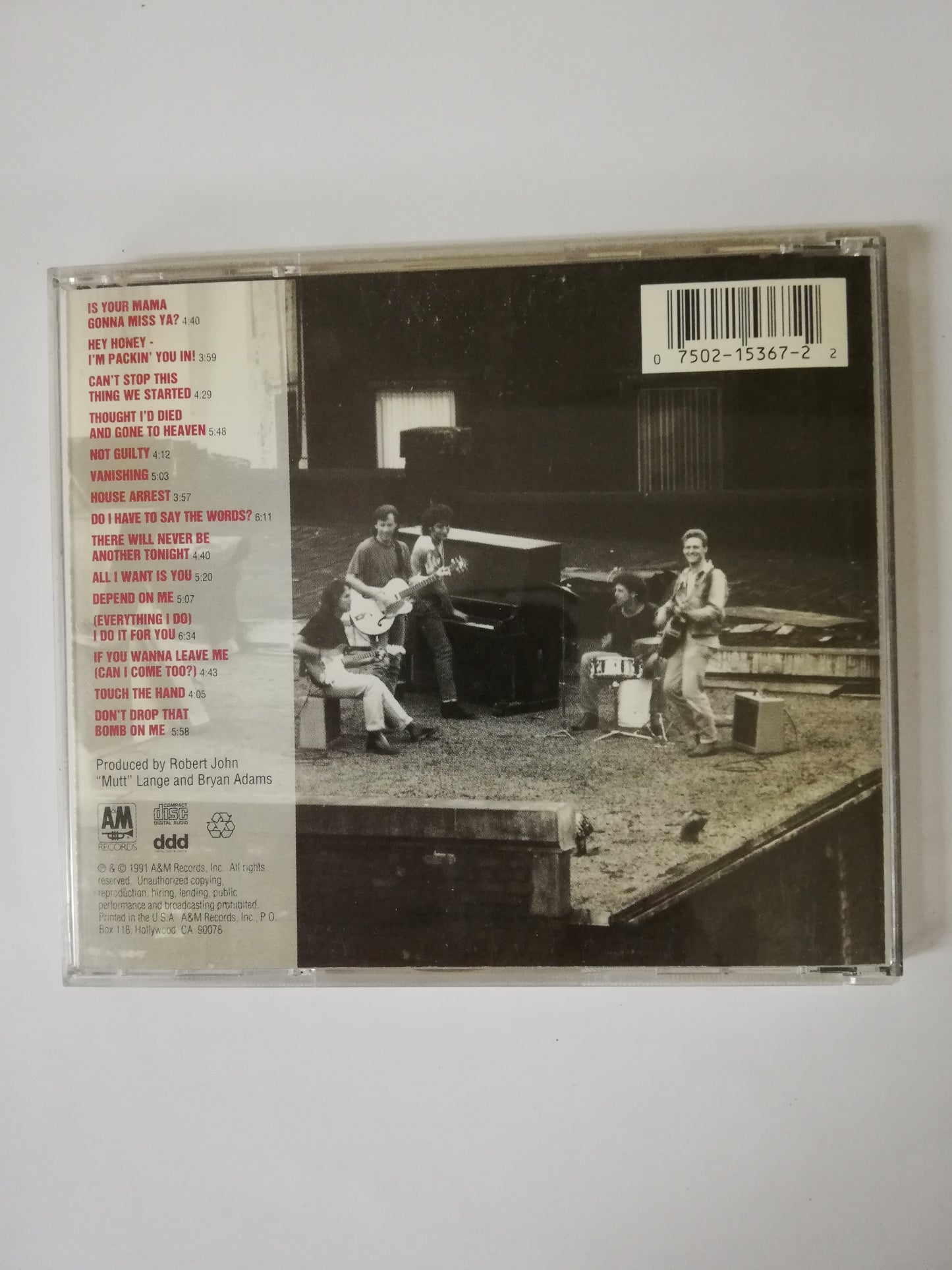 CD BRYAN ADAMS - WAKING UP THE NEIGHBOURS