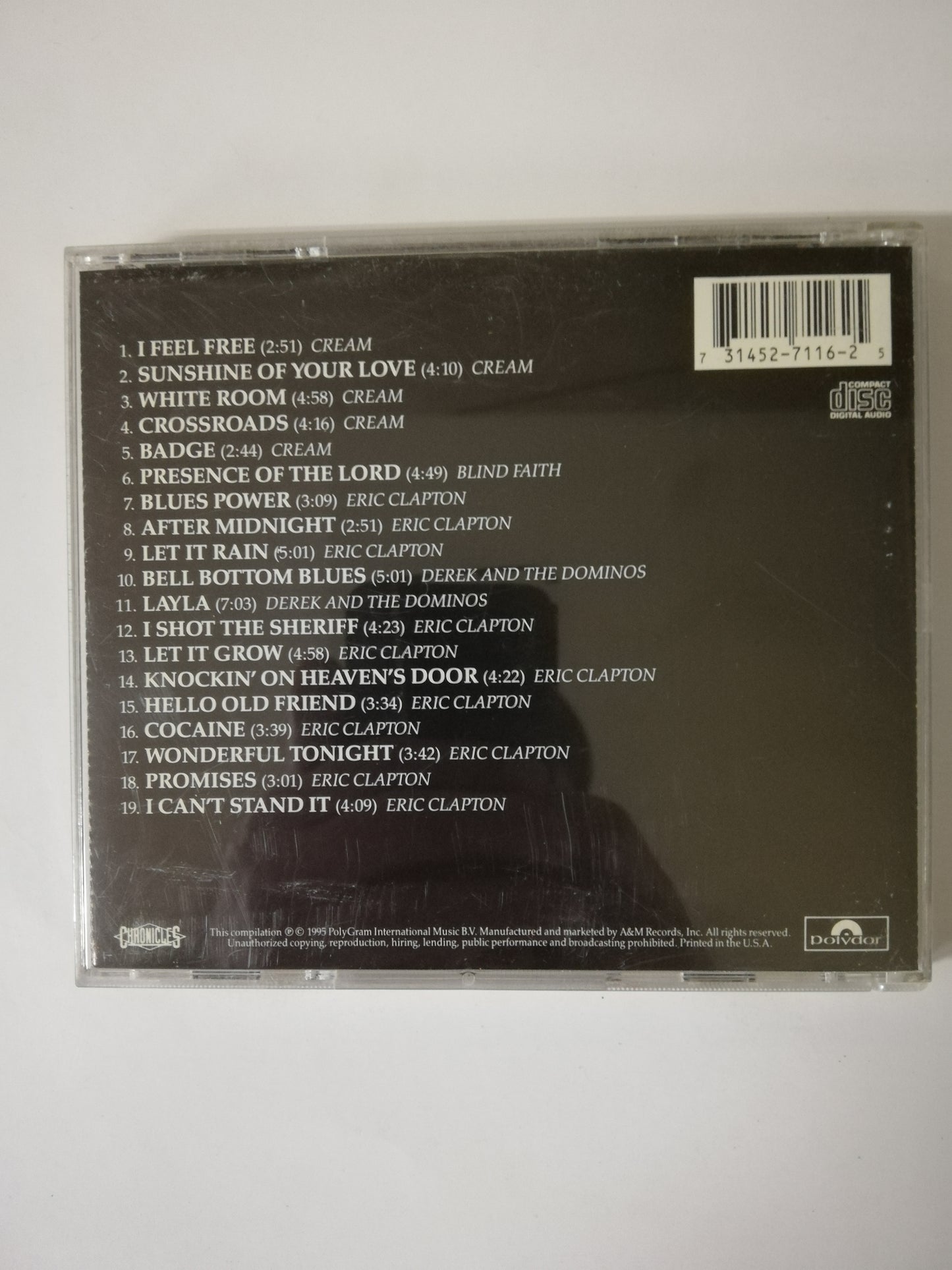 CD ERIC CLAPTON - THE CREAM OF CLAPTON