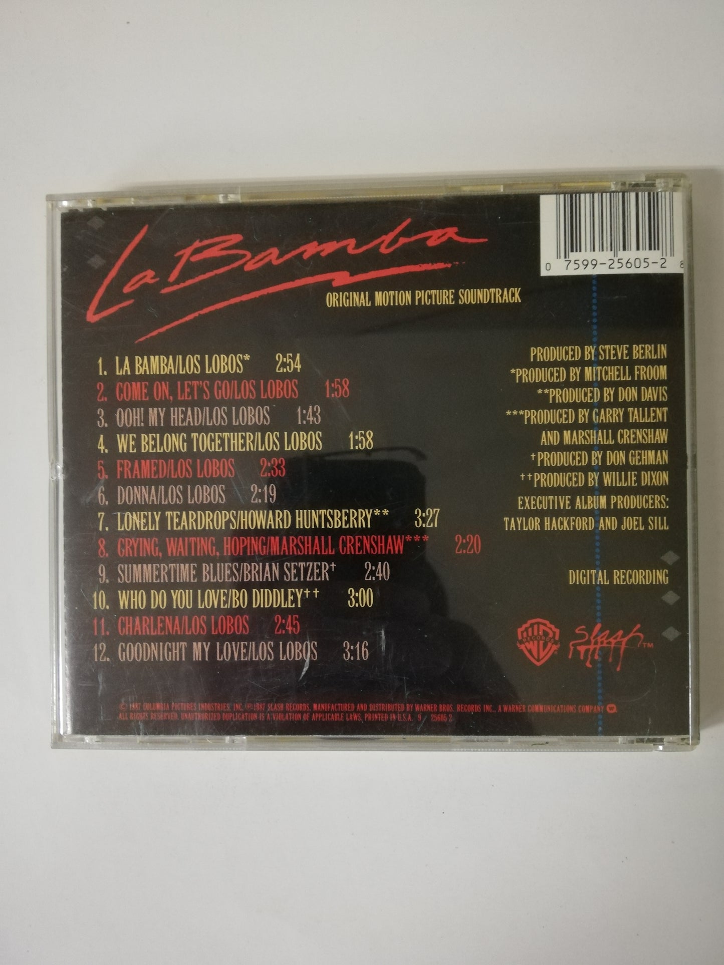 CD LA BAMBA - ORIGINAL MOTION PICTURE SOUNDTRACK