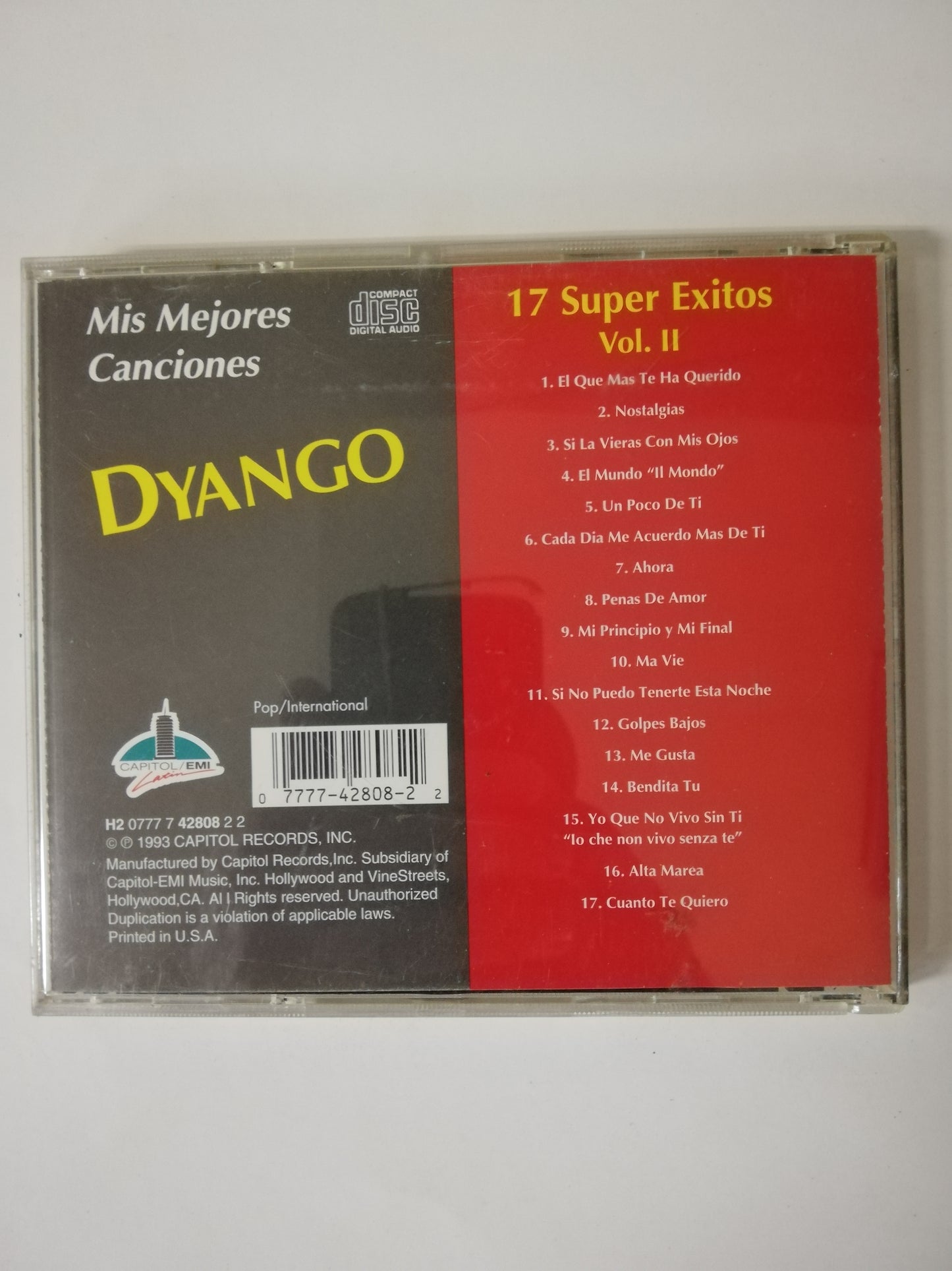 CD DYANGO - MIS MEJORES CANCIONES - 17 SUPER EXITOS VOL. II
