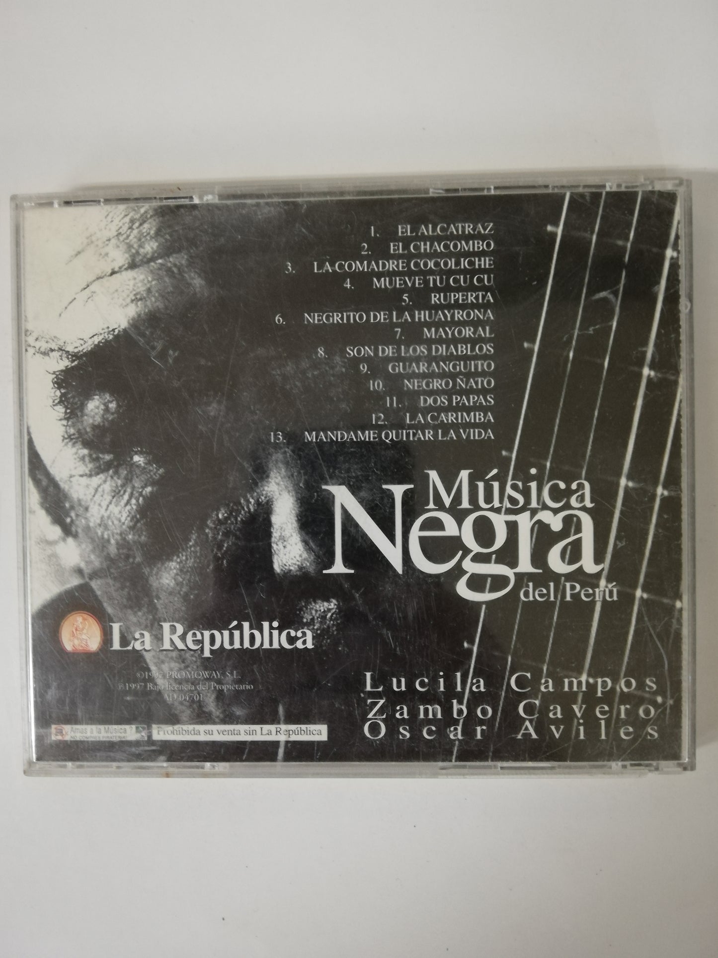 CD LUCILA CAMPOS / ZAMBO CAVERO / OSCAR AVILES - MÚSICA NEGRA DEL PERÚ