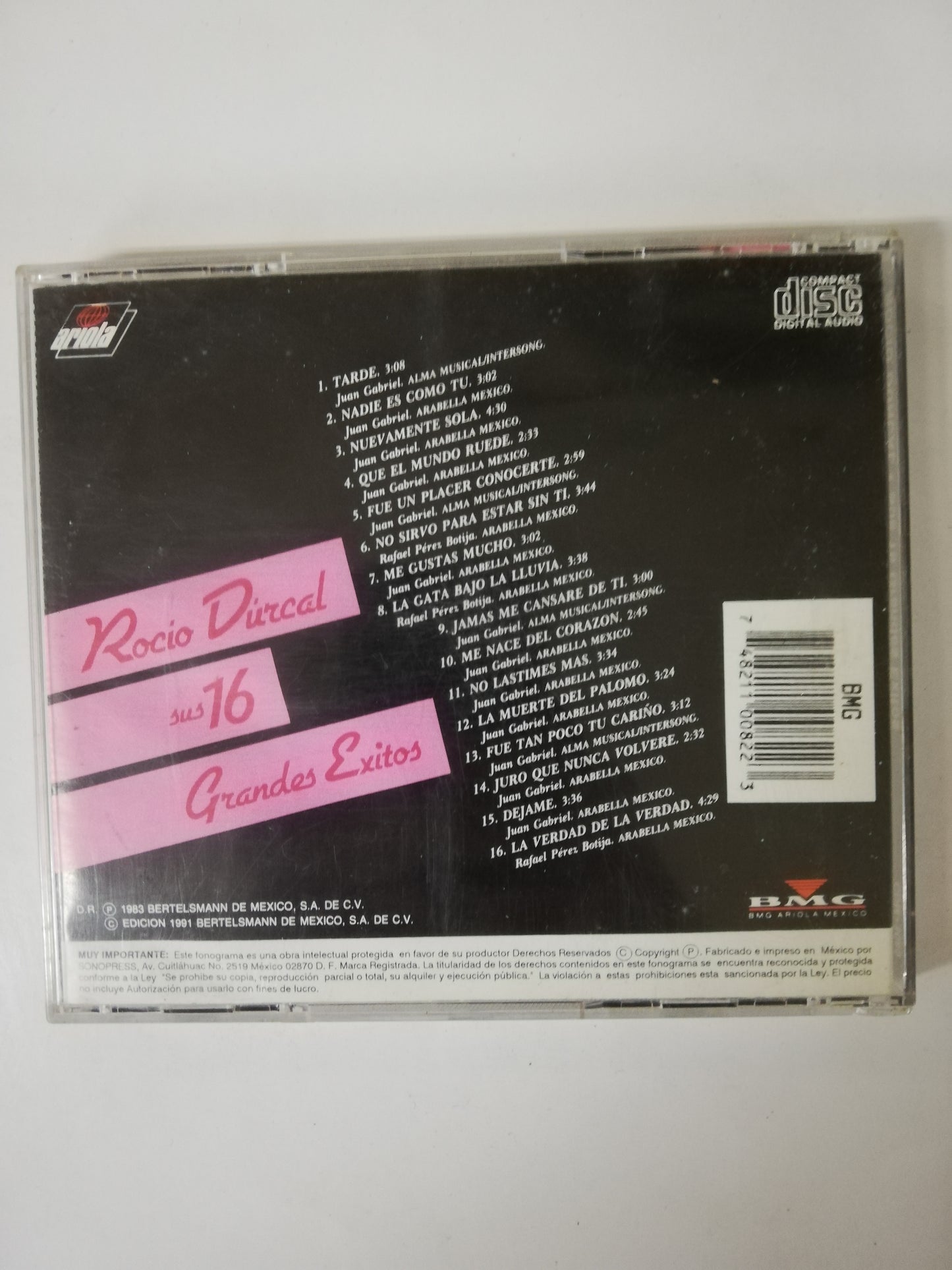 CD ROCIO DURCAL - SUS 16 GRANDES EXITOS