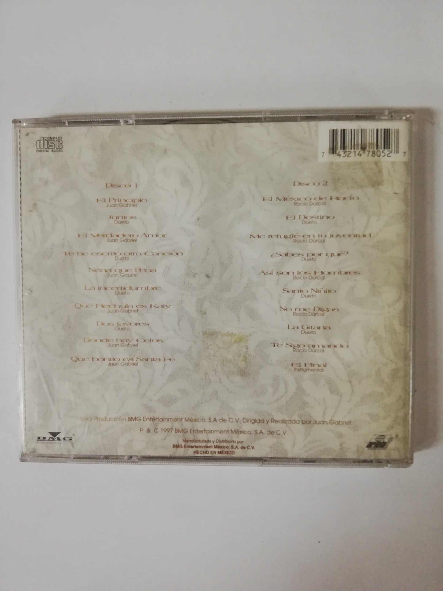 CD JUAN GABRIEL Y ROCIO DURCAL - JUNTOS OTRA VEZ - CD X 2