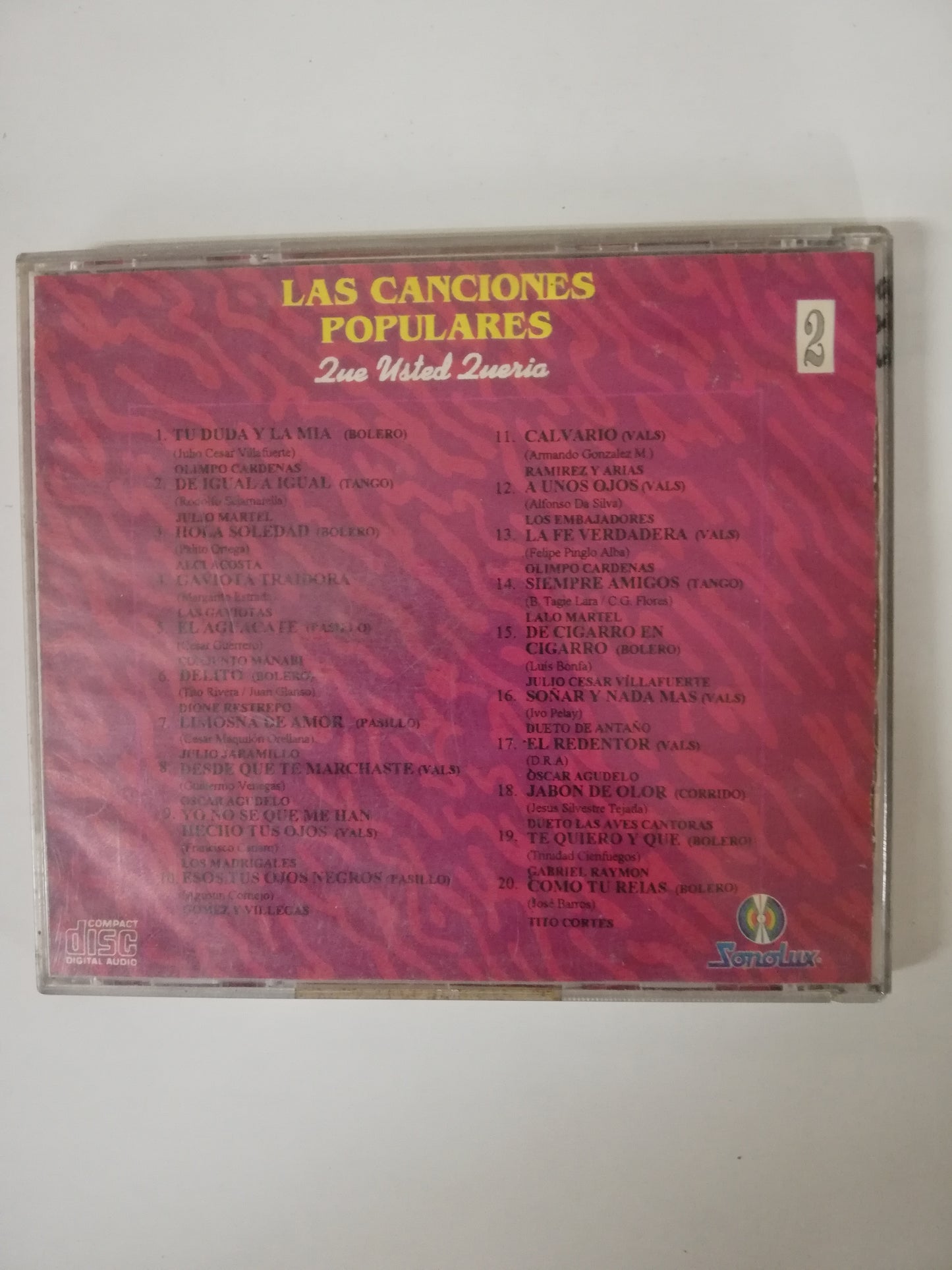 CD LAS CANCIONES POPULARES QUE USTED QUERIA - VARIOS INTÉRPRETES