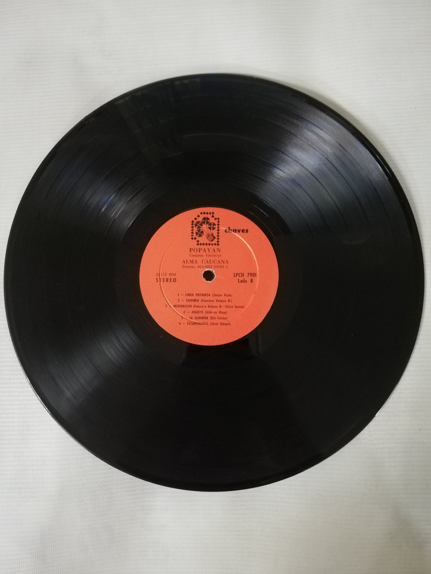 LP CONJUNTO FOLCLÓRICO ALMA CAUCANA, DIRECTOR ALVARO VIVAS - POPAYÁN