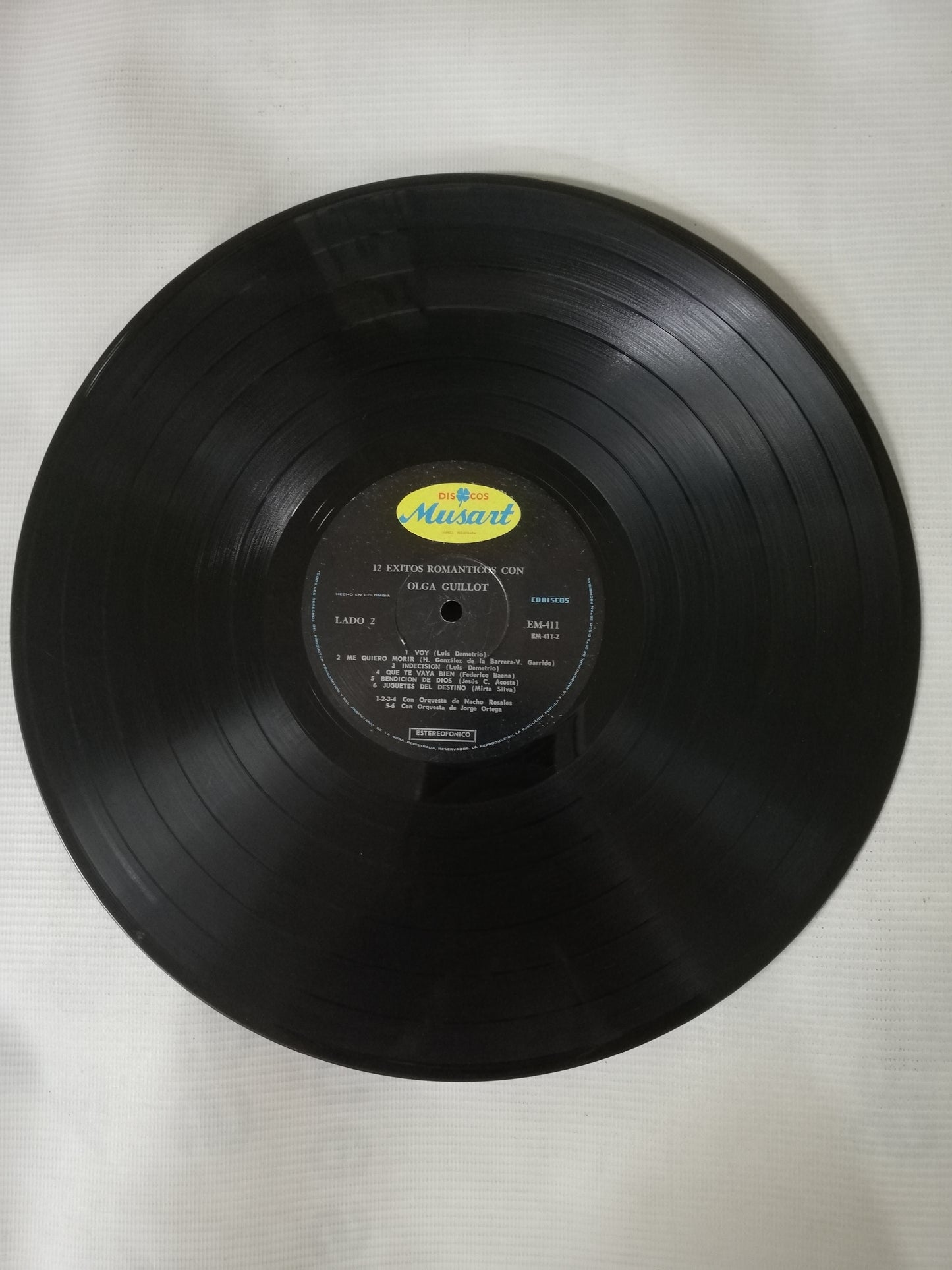 LP OLGA GUILLOT CON LAS ORQUESTA DDE JORGE ORTEGA Y NACHO ROSALES - 12 EXITOS ROMÁNTICOS