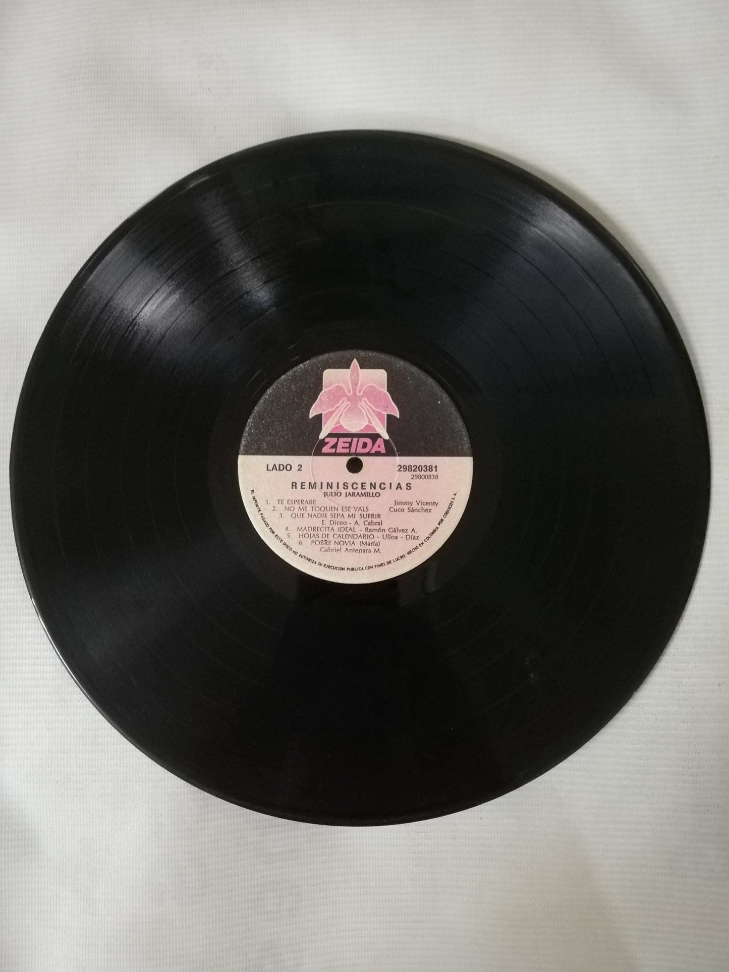 LP JULIO JARAMILLO - REMINISCENCIAS Y OTROS VALSES INOLVIDABLES