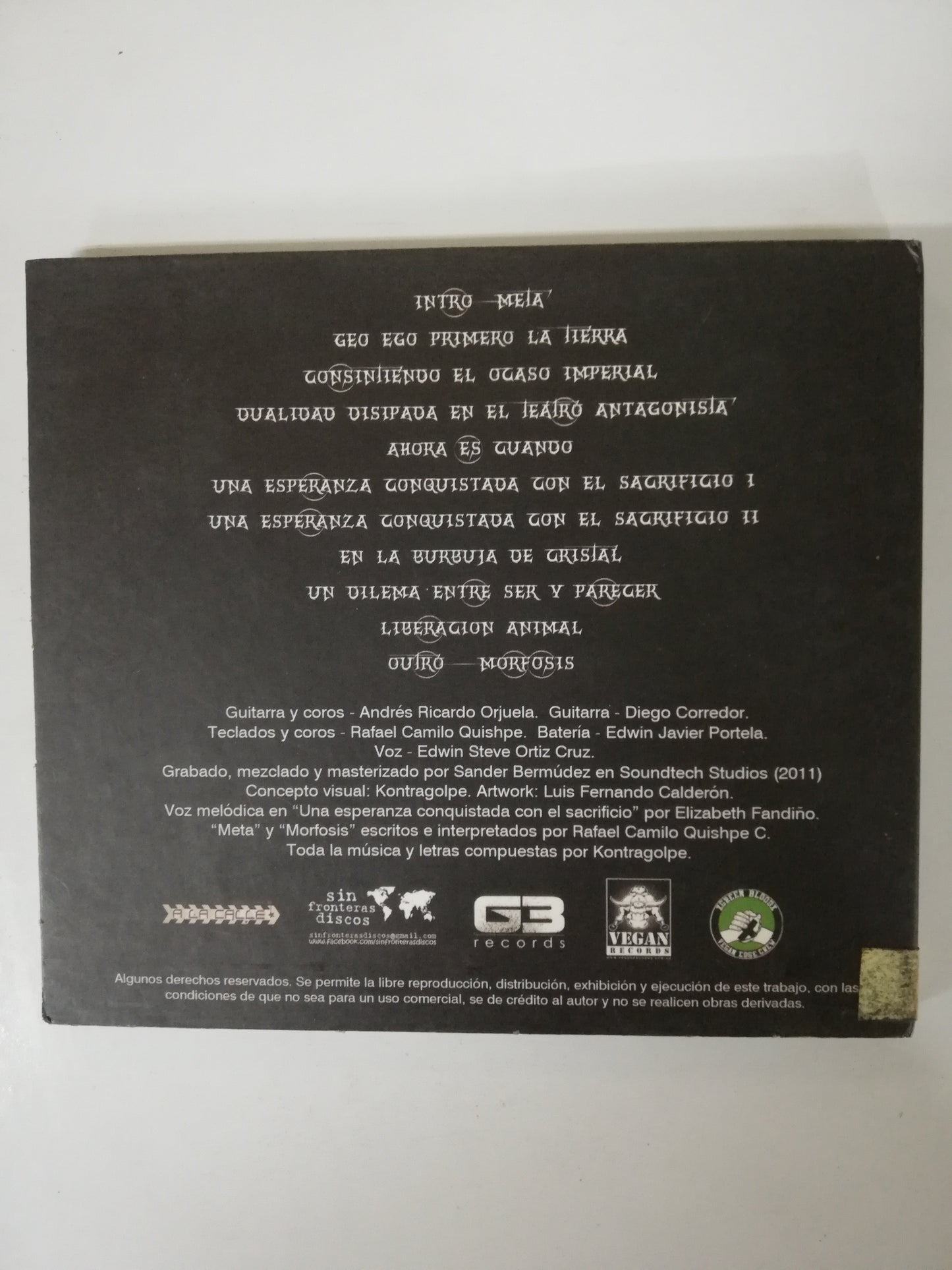 CD KONTRAGOLPE - METAMORFOSIS