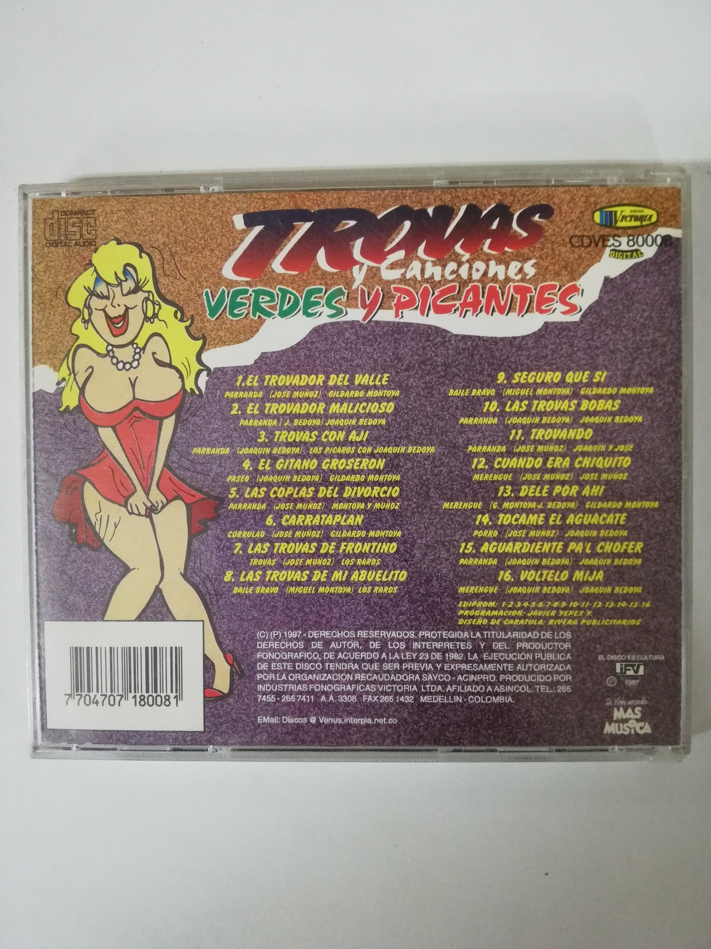 CD TROVAS Y CANCIONES VERDES Y PICANTES - VARIOS INTÉRPRETES