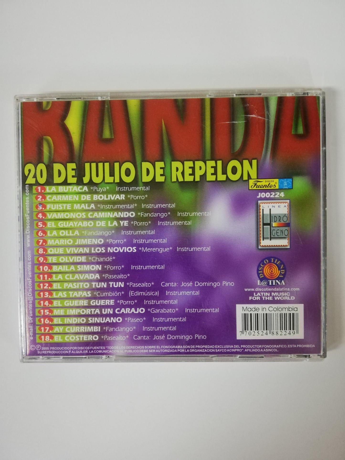 CD BANDA 20 DE JULIO DE REPELON - GRANDES EXITOS