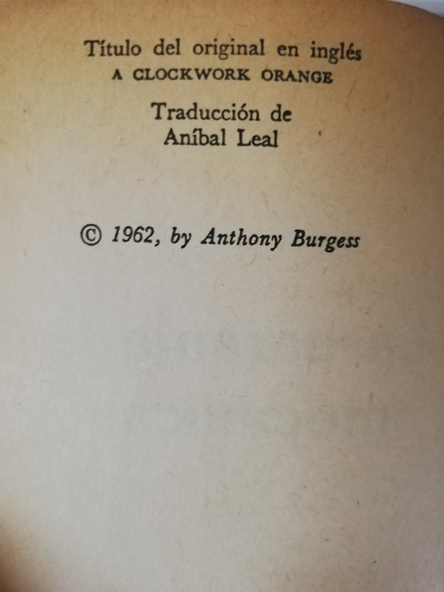 LA NARANJA MECÁNICA - ANTHONY BURGUESS