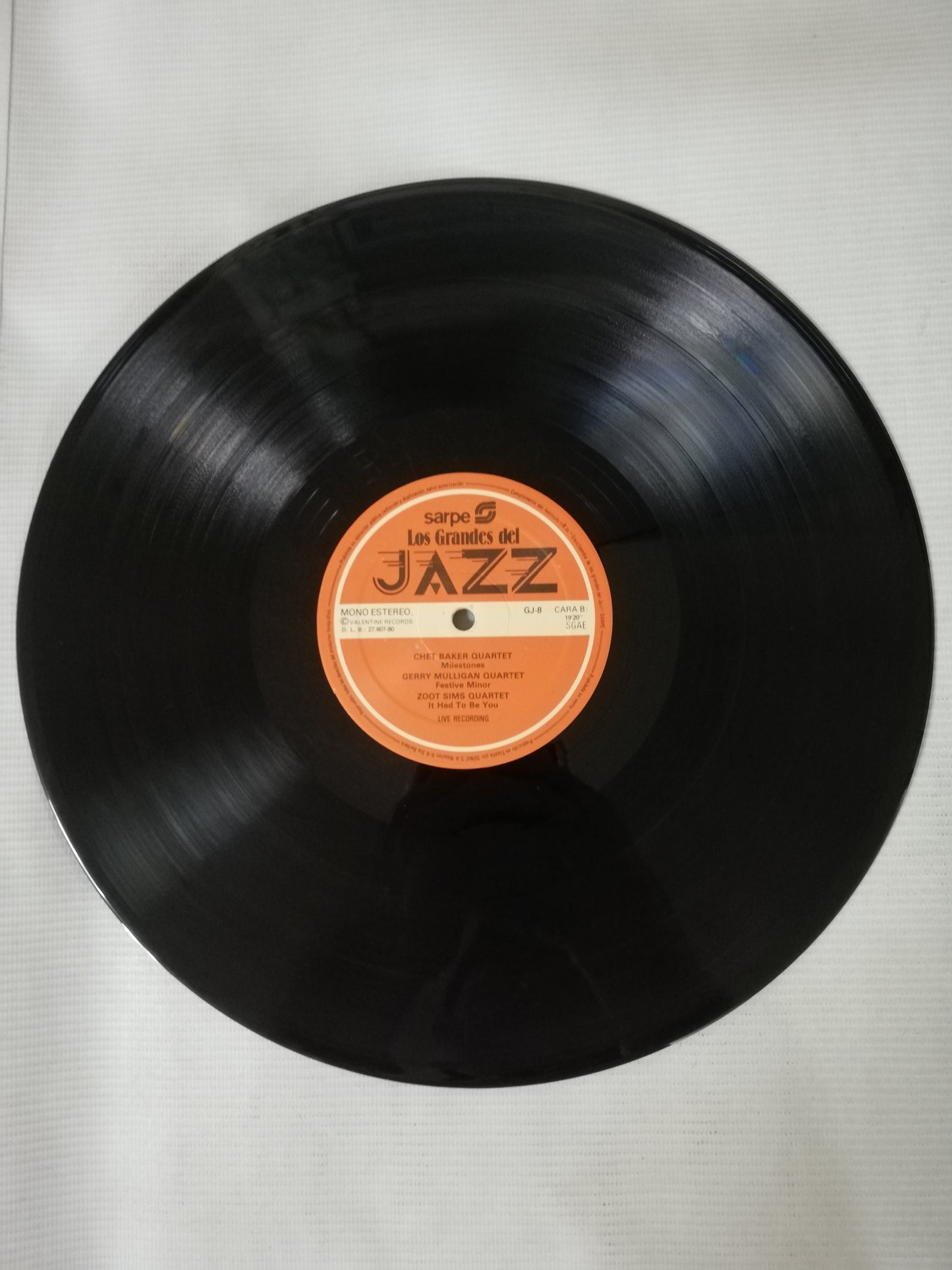 LP GERRY MULLIGAN / CHET BAKER / BUD POWELL / CLARK TERRY / ZOOTS SIMS - LOS GRANDES DEL JAZZ VOL. 8