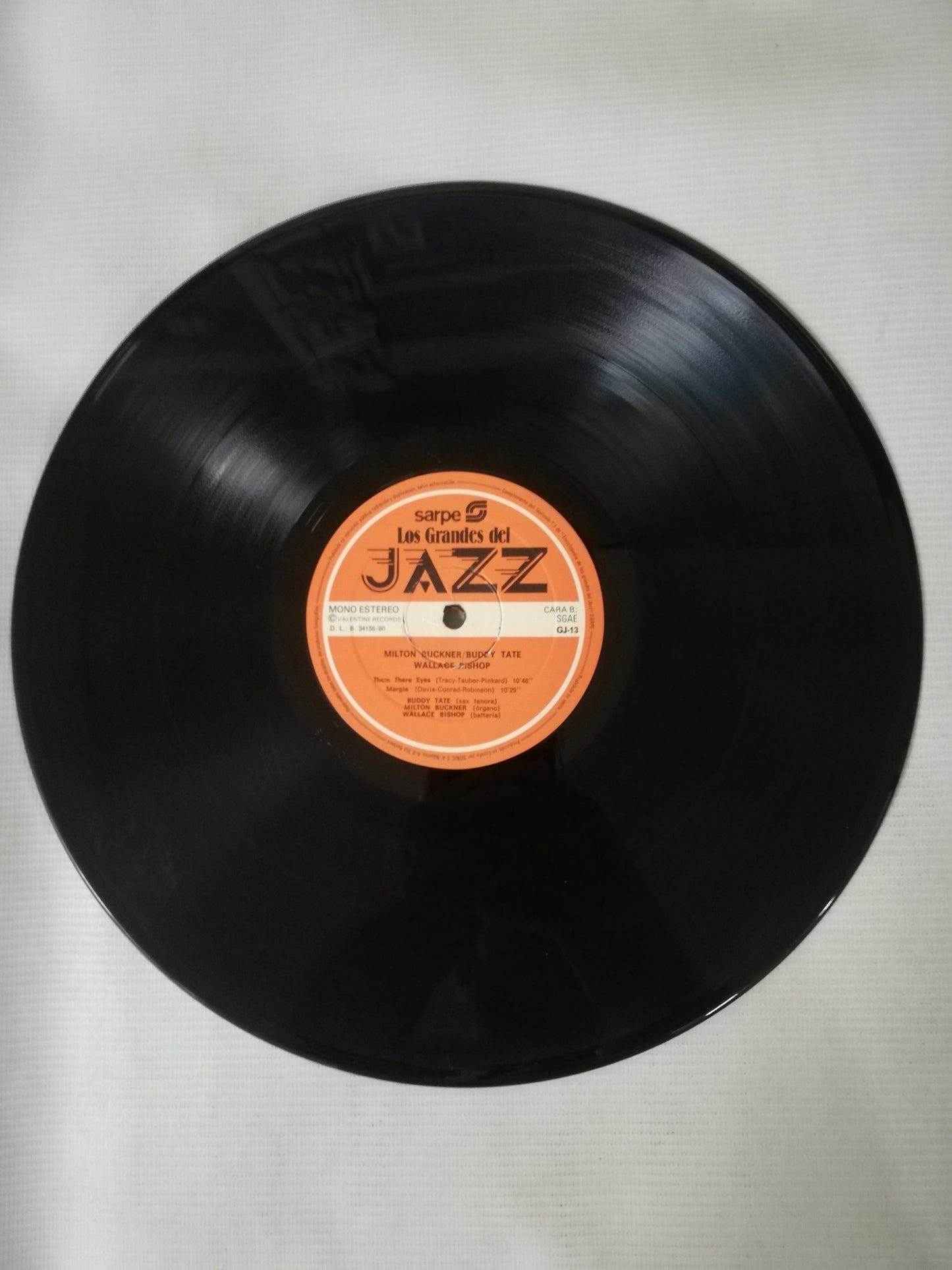 LP BUDY TATE / MITLON BUCKNER / WALLACE BISHOP - LOS GRANDES DEL JAZZ VOL. 13