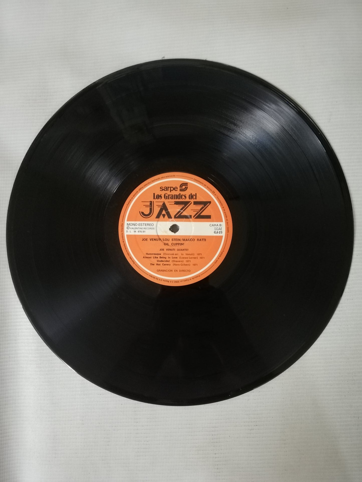 LP JOE VENUTI / LOU STEIN - LOS GRANDES DEL JAZZ VOL. 23