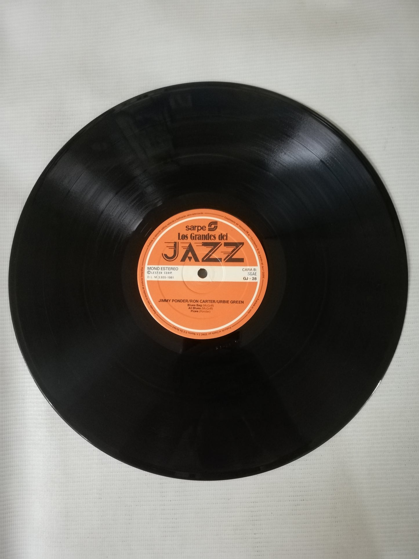 LP JIMMY PONDER / RON CARTER / URBIE GREEN - LOS GRANDES DEL JAZZ VOL. 28