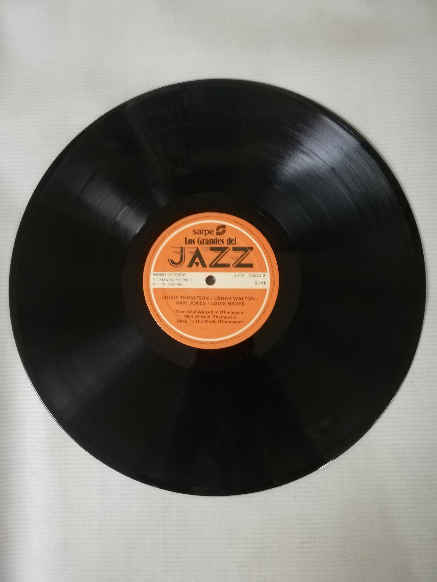 LP LUCKY THOMPSON / CEDAR WALTON / SAN JONES / LOUIS HAYES - LOS GRANDES DEL JAZZ VOL. 31