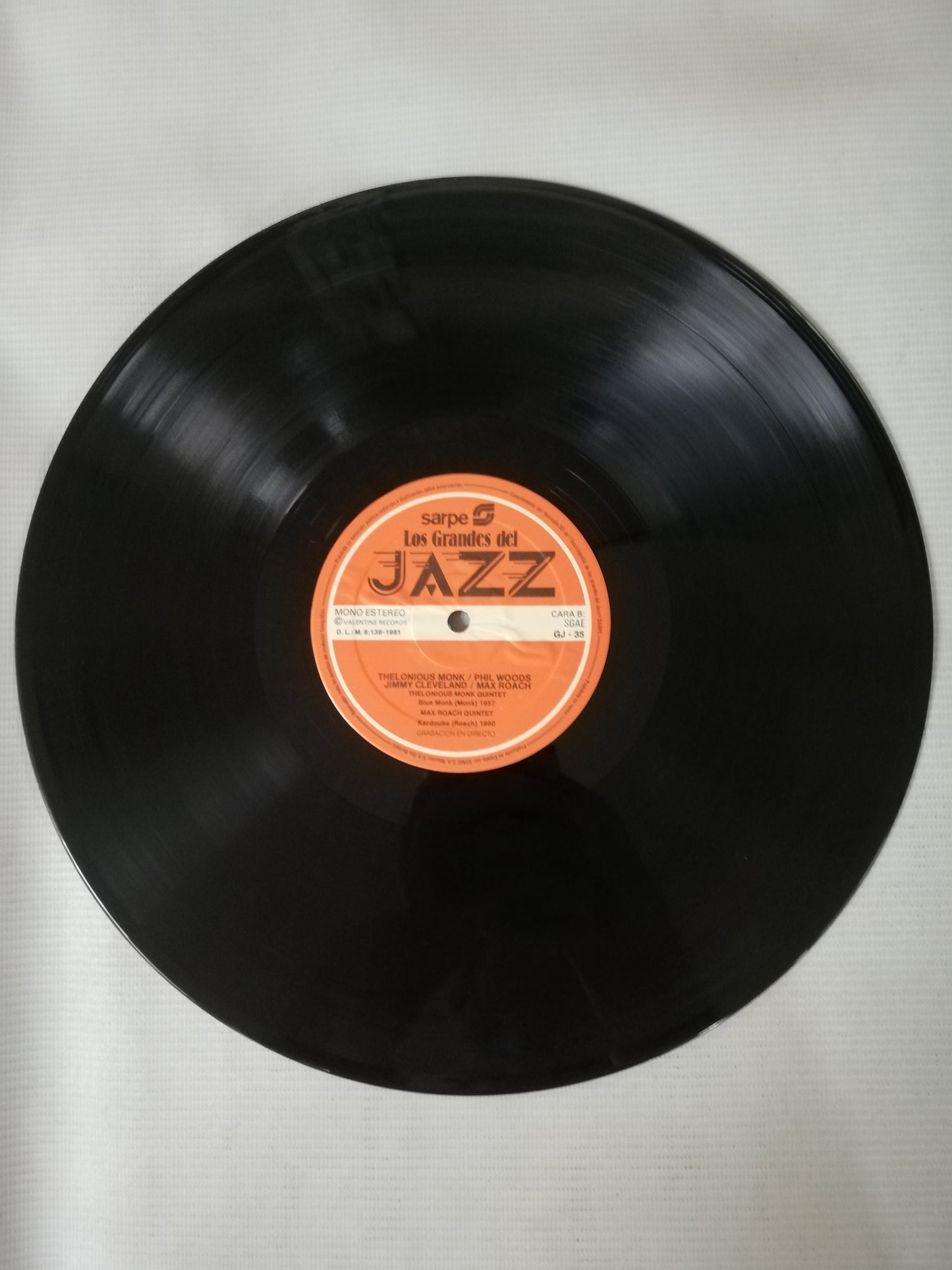 LP THELONIOUS MONK / PHIL WOODS / JIMMY CLEVELAND / MAX ROACH - LOS GRANDES DEL JAZZ VOL. 35