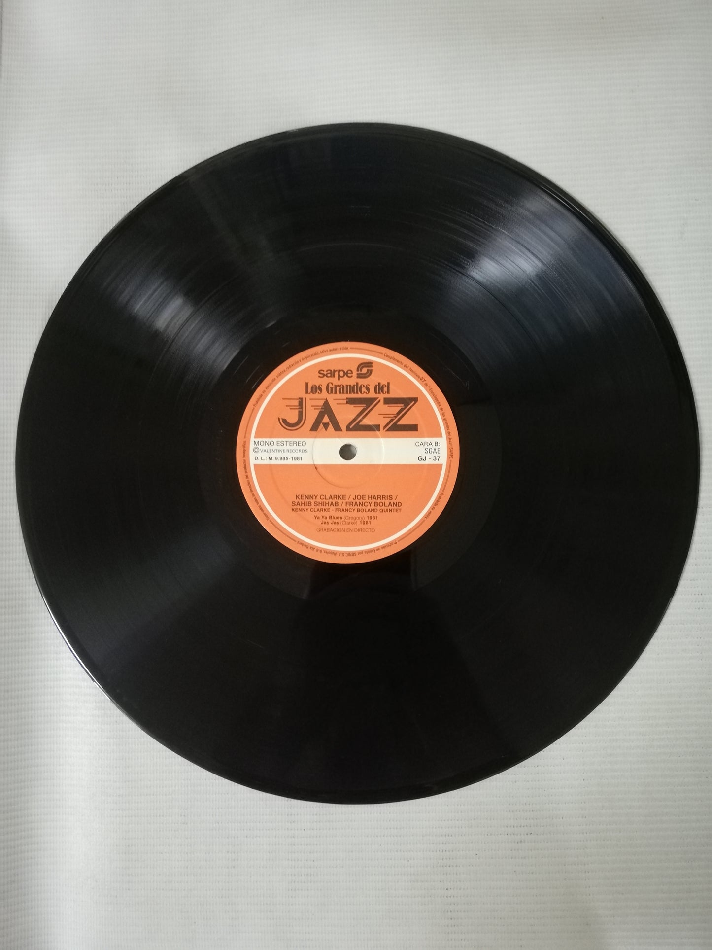 LP FRANCY BOLAND / SAHIB SHIHAB / JOE HARRIS / KENNY CLARKE - LOS GRANDES DEL JAZZ VOL. 37