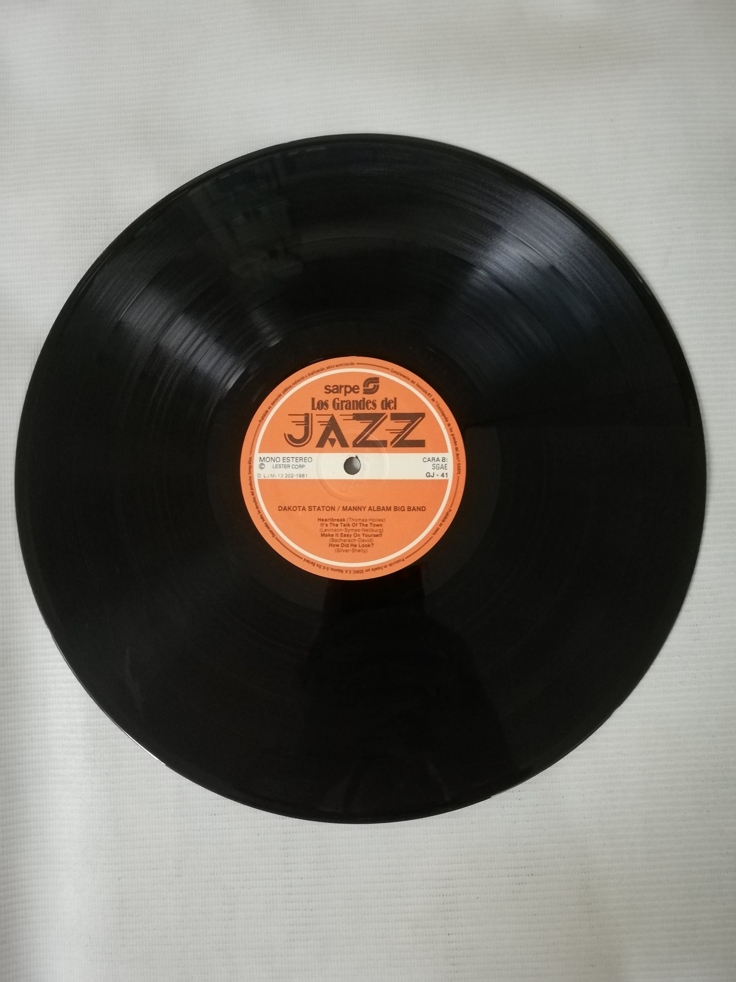 LP DAKOTA STANTON / MANNY ALBAM BIG BAND - LOS GRANDES DEL JAZZ VOL. 41