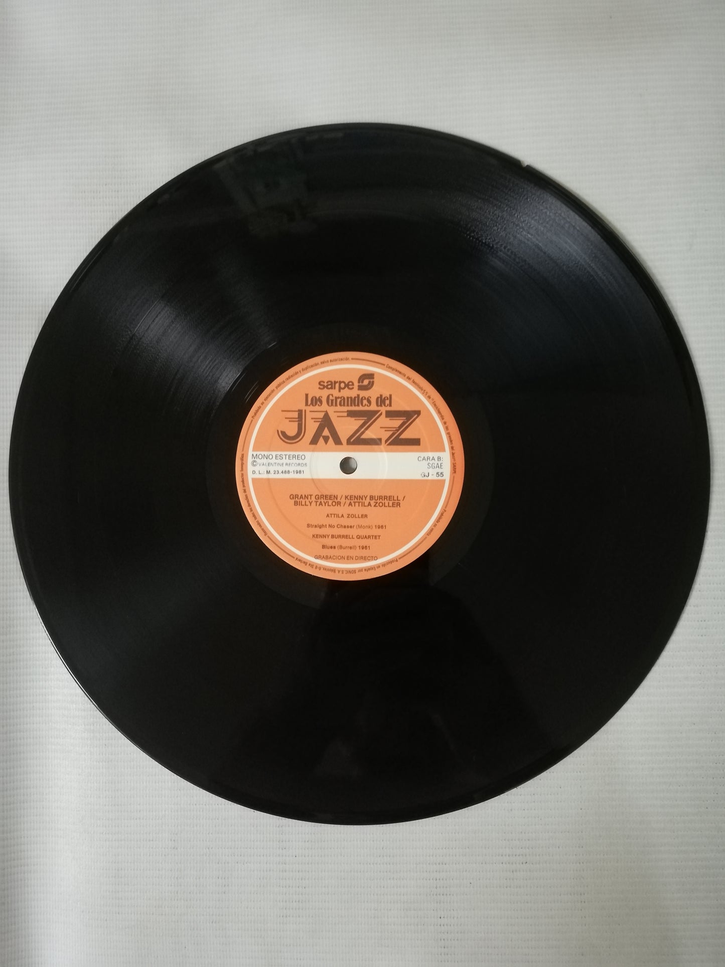 LP KENNY BURRELL / BILLY TAYLOR / GRANT GREEN - LOS GRANDES DEL JAZZ VOL. 55