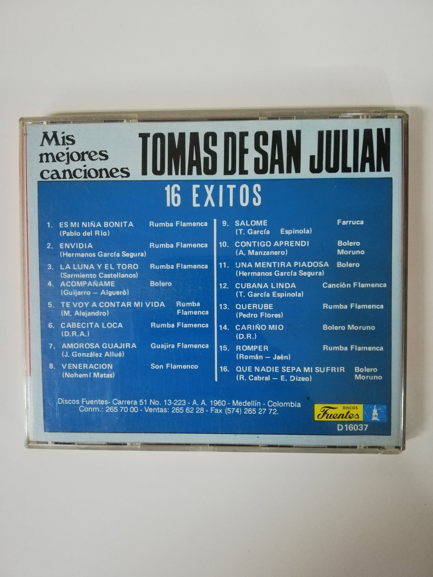 CD TOMAS DE SAN JULIAN - MIS MEJORES CANCIONES