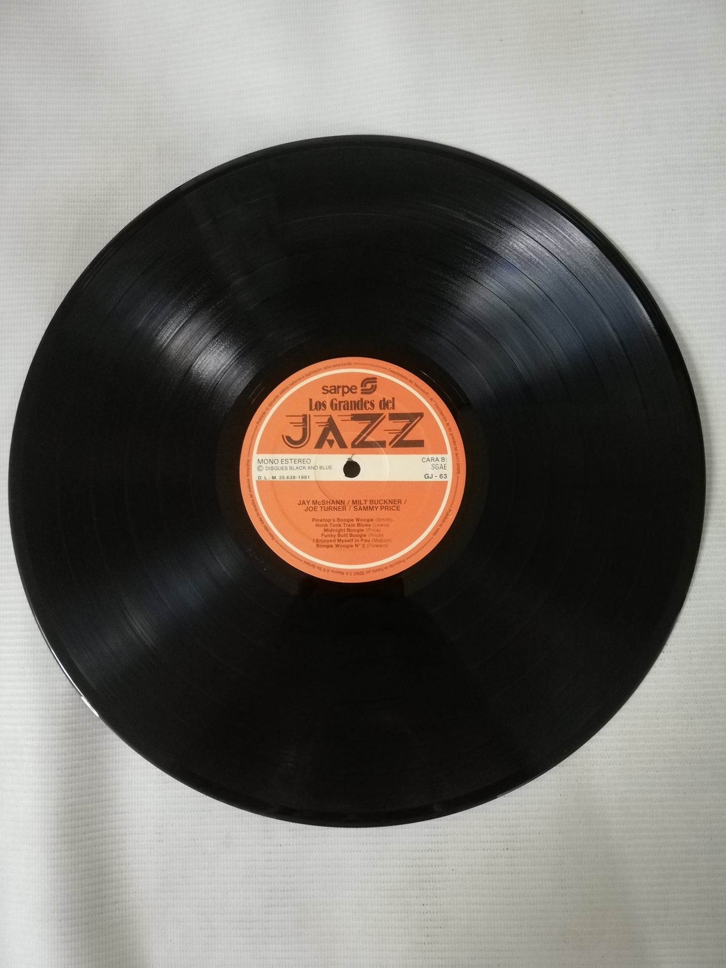LP JAY McSHANN / MILT BUCKNER / SAMMY PRICE / JOE TURNER - LOS GRANDES DEL JAZZ VOL. 63