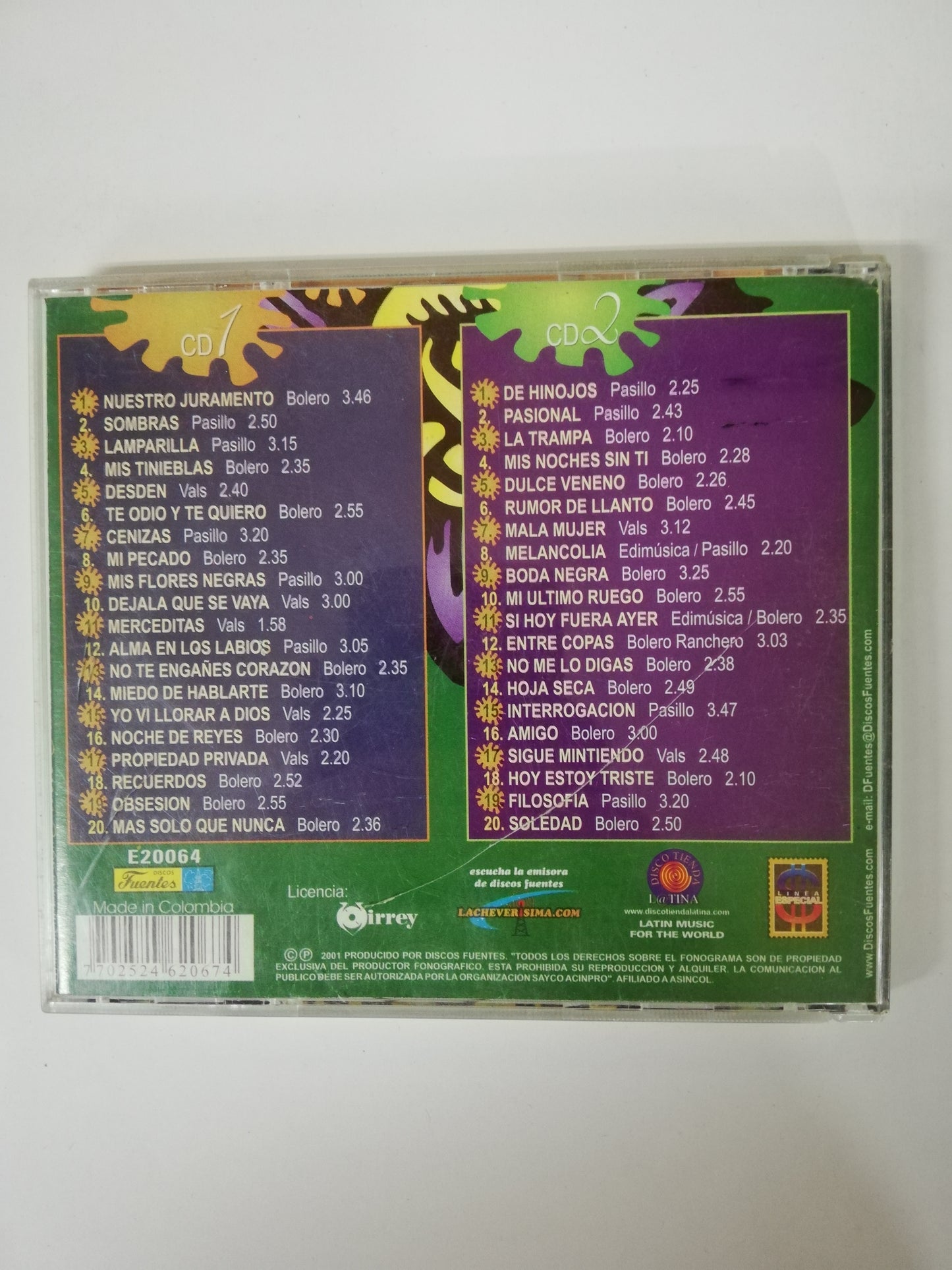 CD JULIO JARAMILLO - HISTORIA MUSICAL DE JULIO JARAMILLO - CD X 2