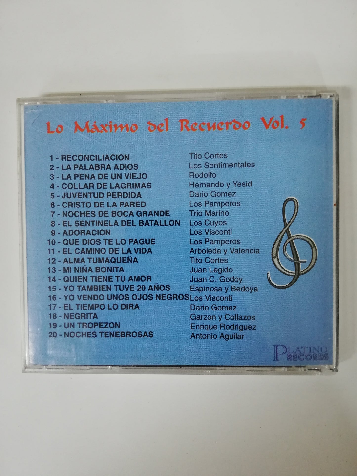 CD LO MÁXIMO DEL RECUERDO - LO MÁXIMO DEL RECUERDO VOL. 5