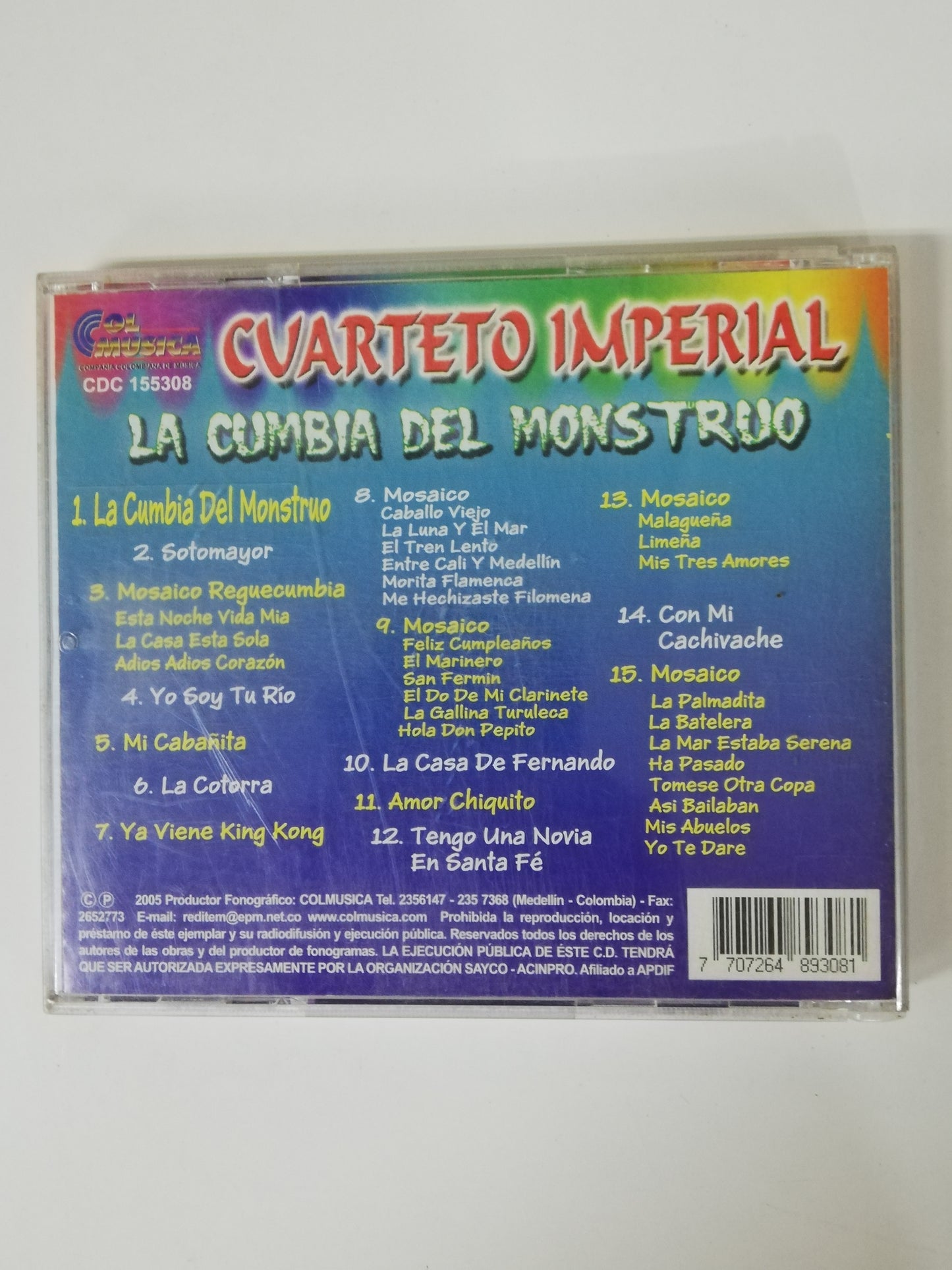 CD CUARTETO IMPERIAL - LA CUMBIA DEL MONSTRUO